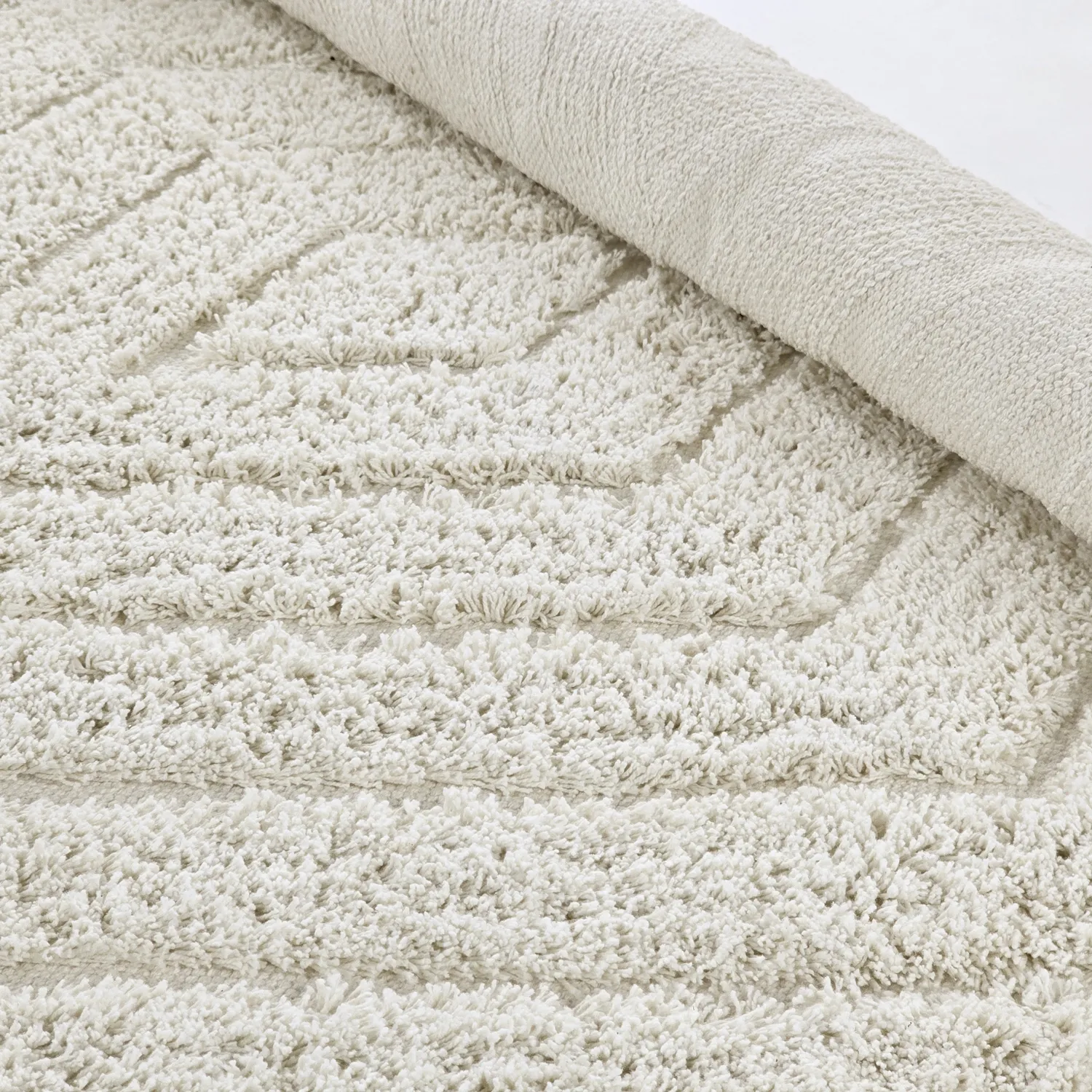 Tappeti rotondi - Amberley Natural Cotton Shaggy (bianco)
