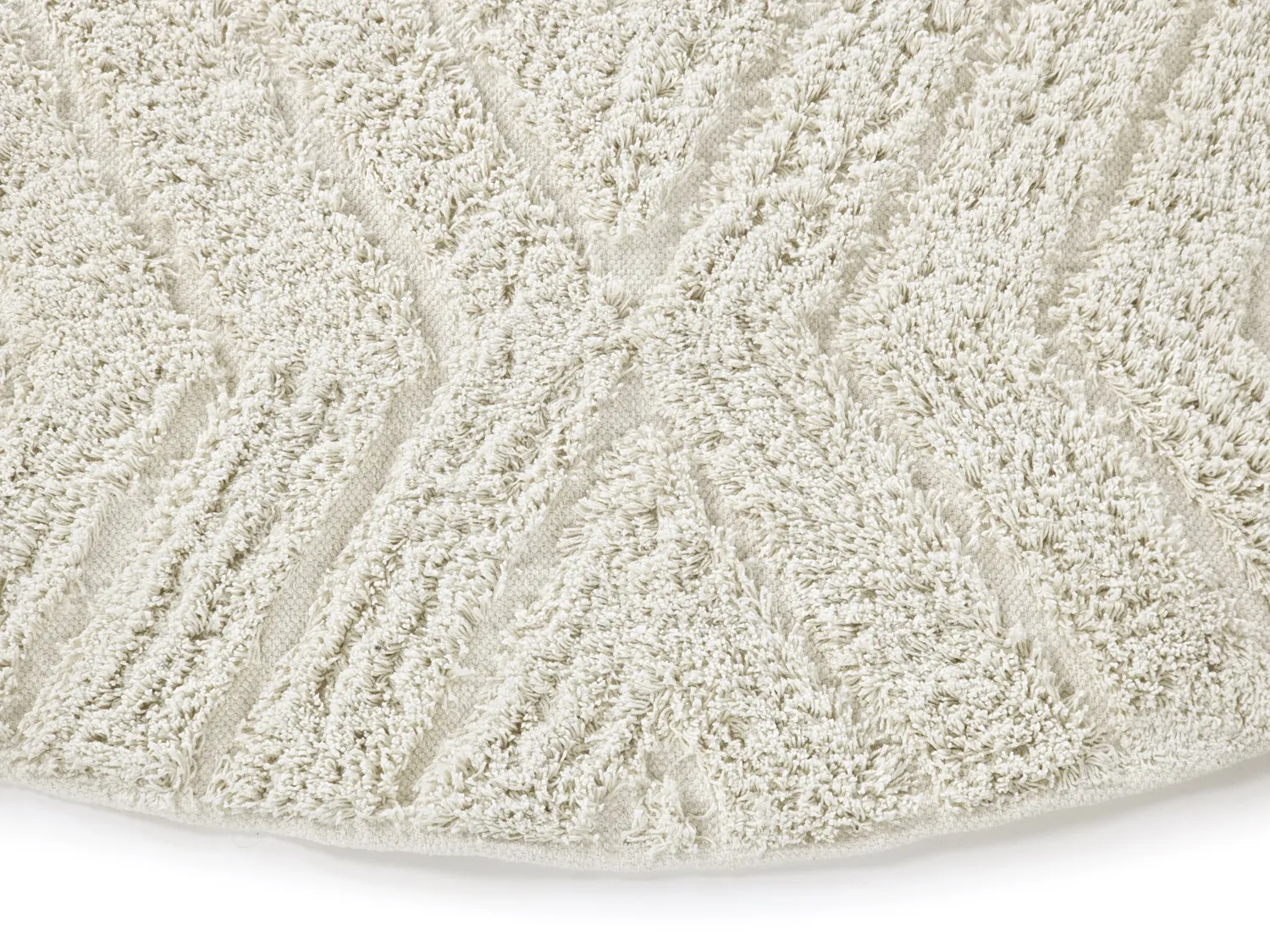 Tappeti rotondi - Amberley Natural Cotton Shaggy (bianco)