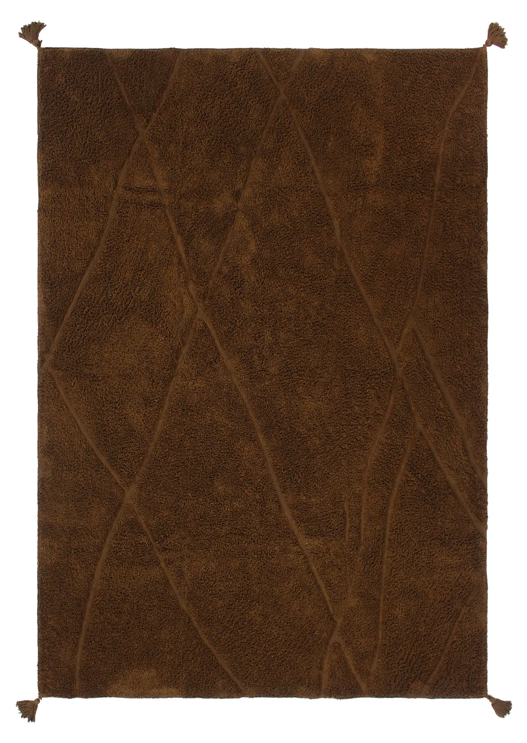 Tappeto A Pelo Lungo - Andrea Natural Cotton Shaggy (marrone)