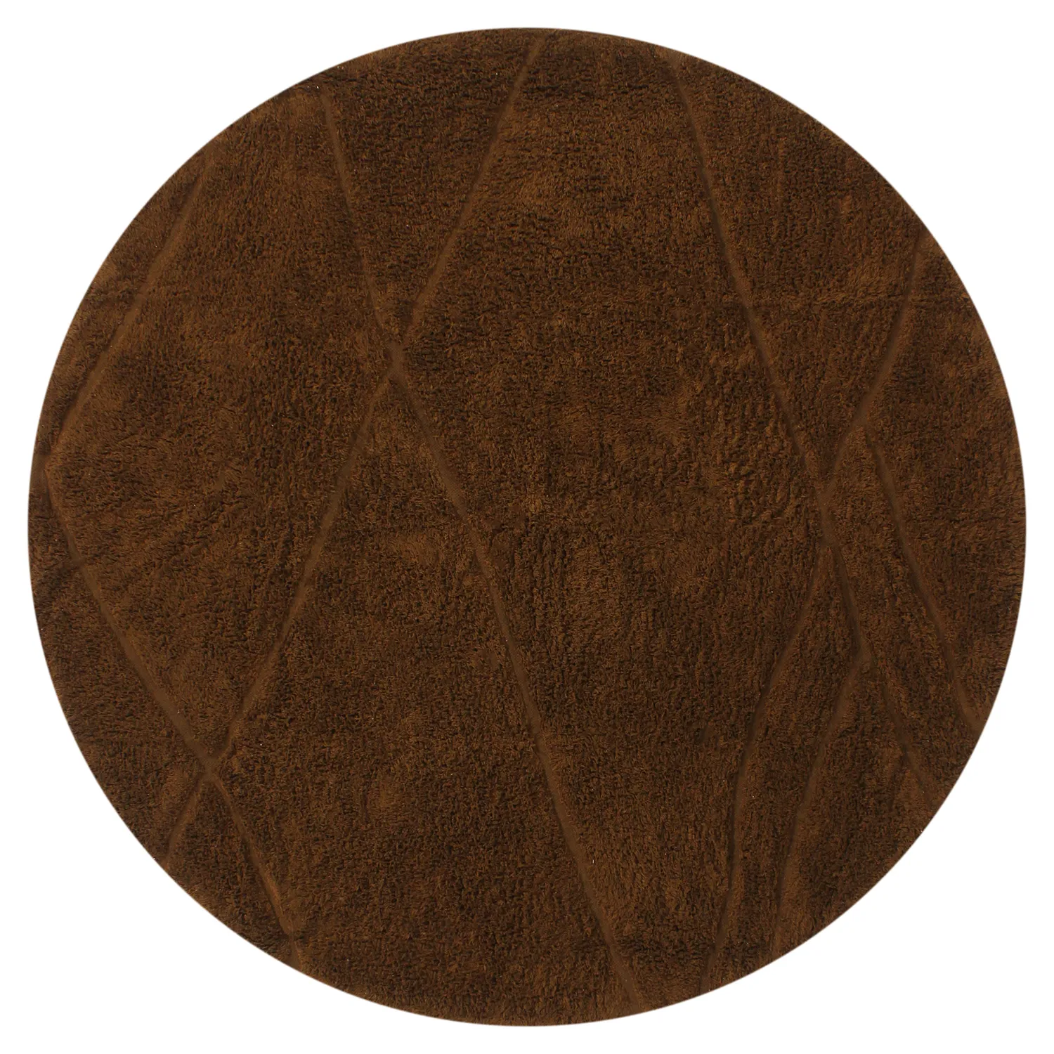 Tappeti rotondi - Andrea Natural Cotton Shaggy (marrone)