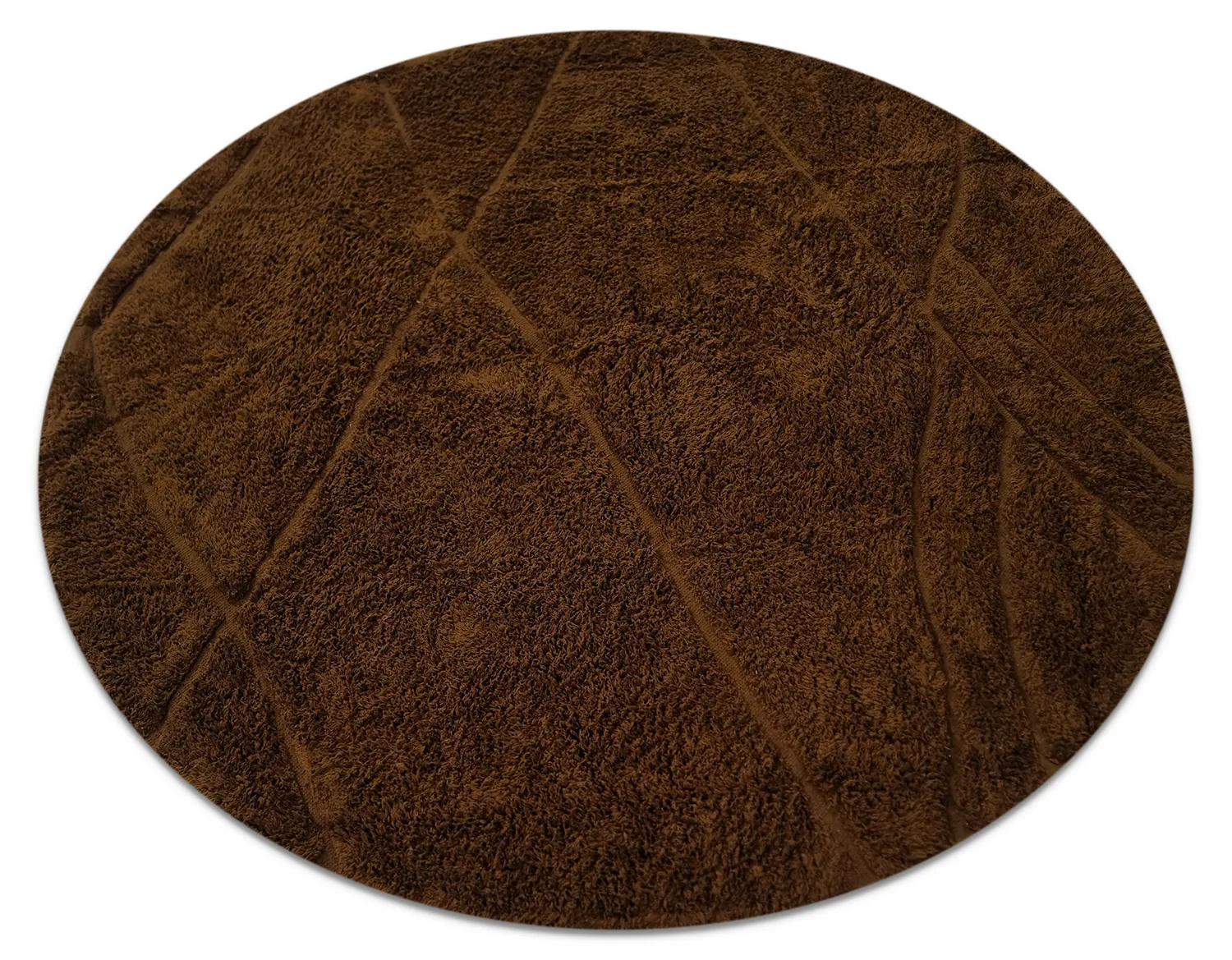 Tappeti rotondi - Andrea Natural Cotton Shaggy (marrone)
