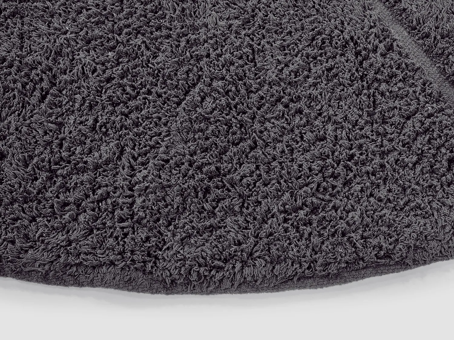 Tappeti rotondi - Andrea Natural Cotton Shaggy (nero)