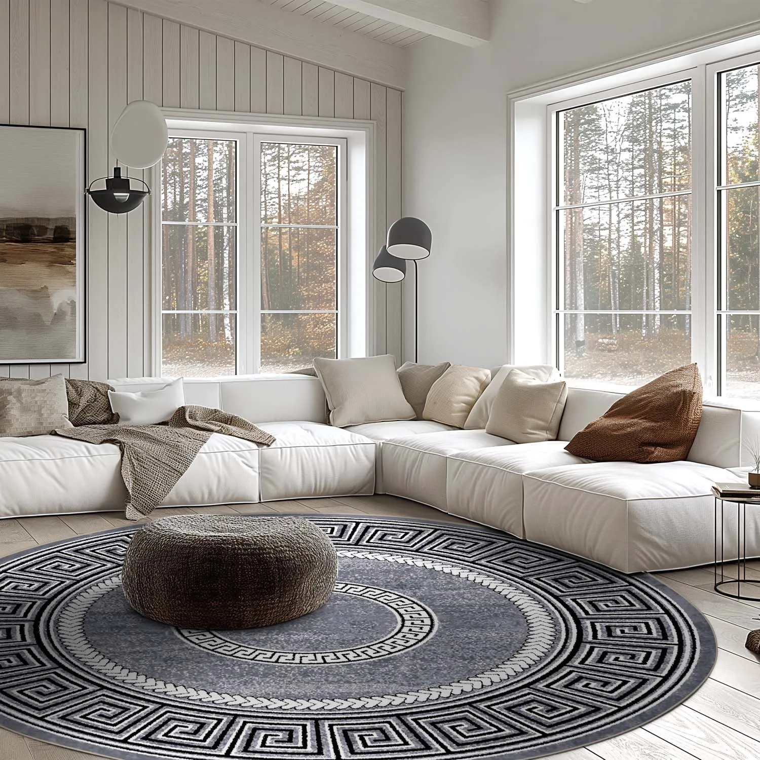 Tappeto rotondo - Ankara Versace (grigio)