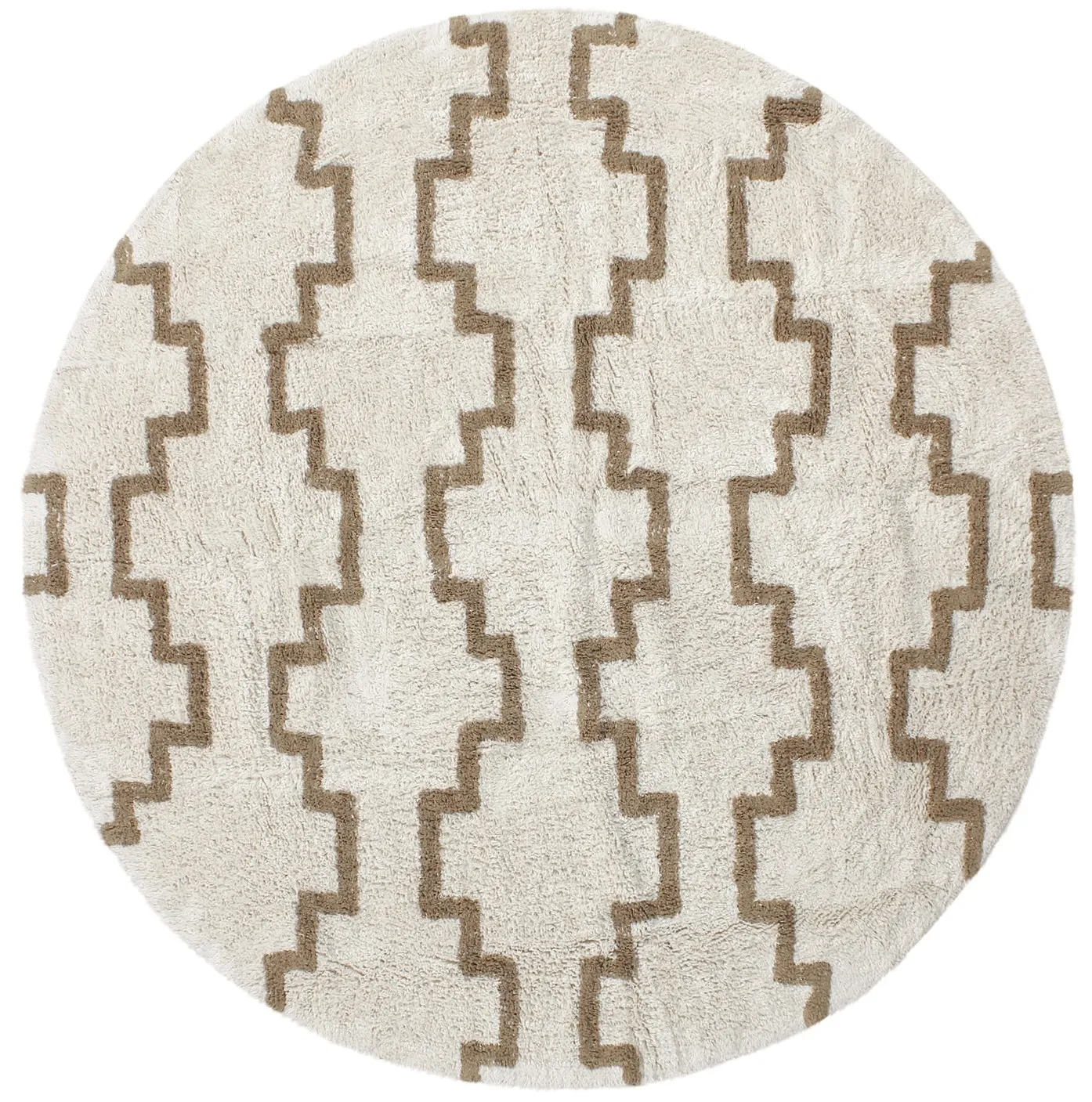 Tappeti rotondi - Arlon Natural Cotton Shaggy (beige)
