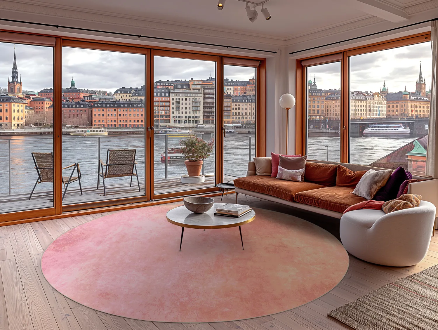 Tappeto rotondo - Baden (rosa)