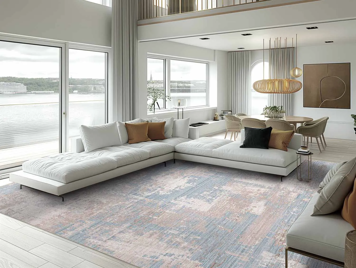 Tappeto Wilton - Bardia (blu/grigio)