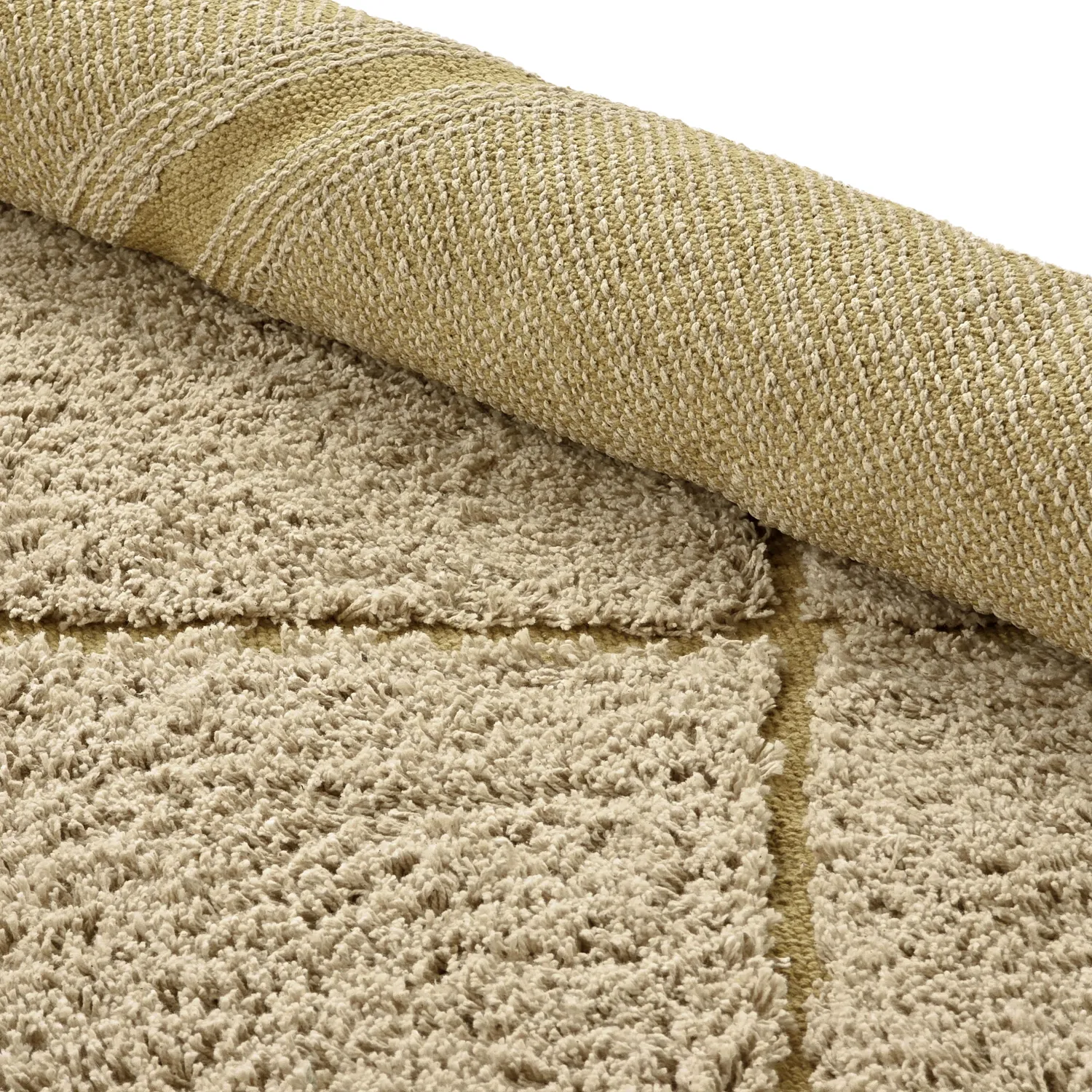 Tappeti rotondi - Bellevue Natural Cotton Shaggy (beige/marrone)