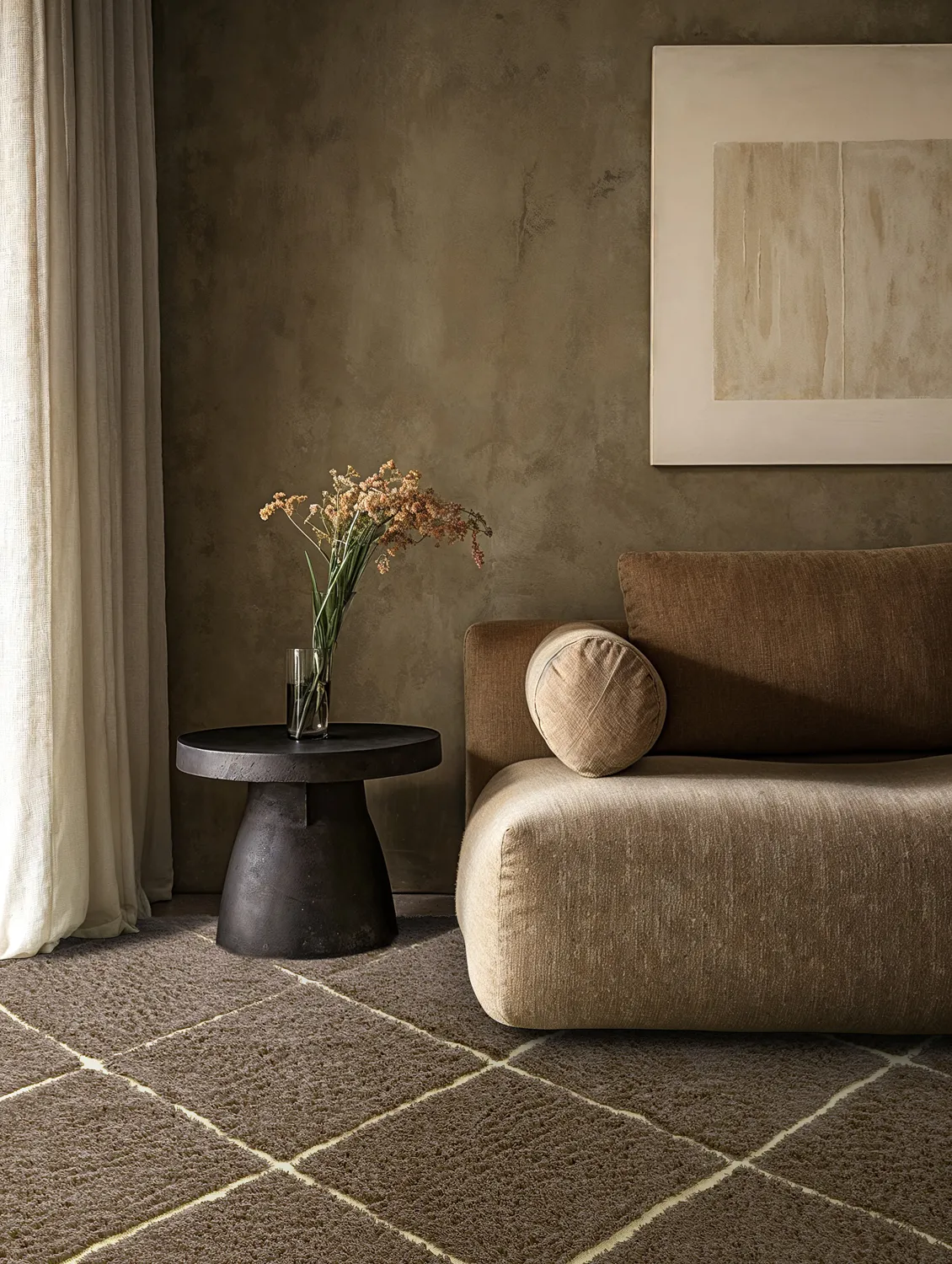 Tappeto A Pelo Lungo - Bellevue Natural Cotton Shaggy (marrone/giallo)