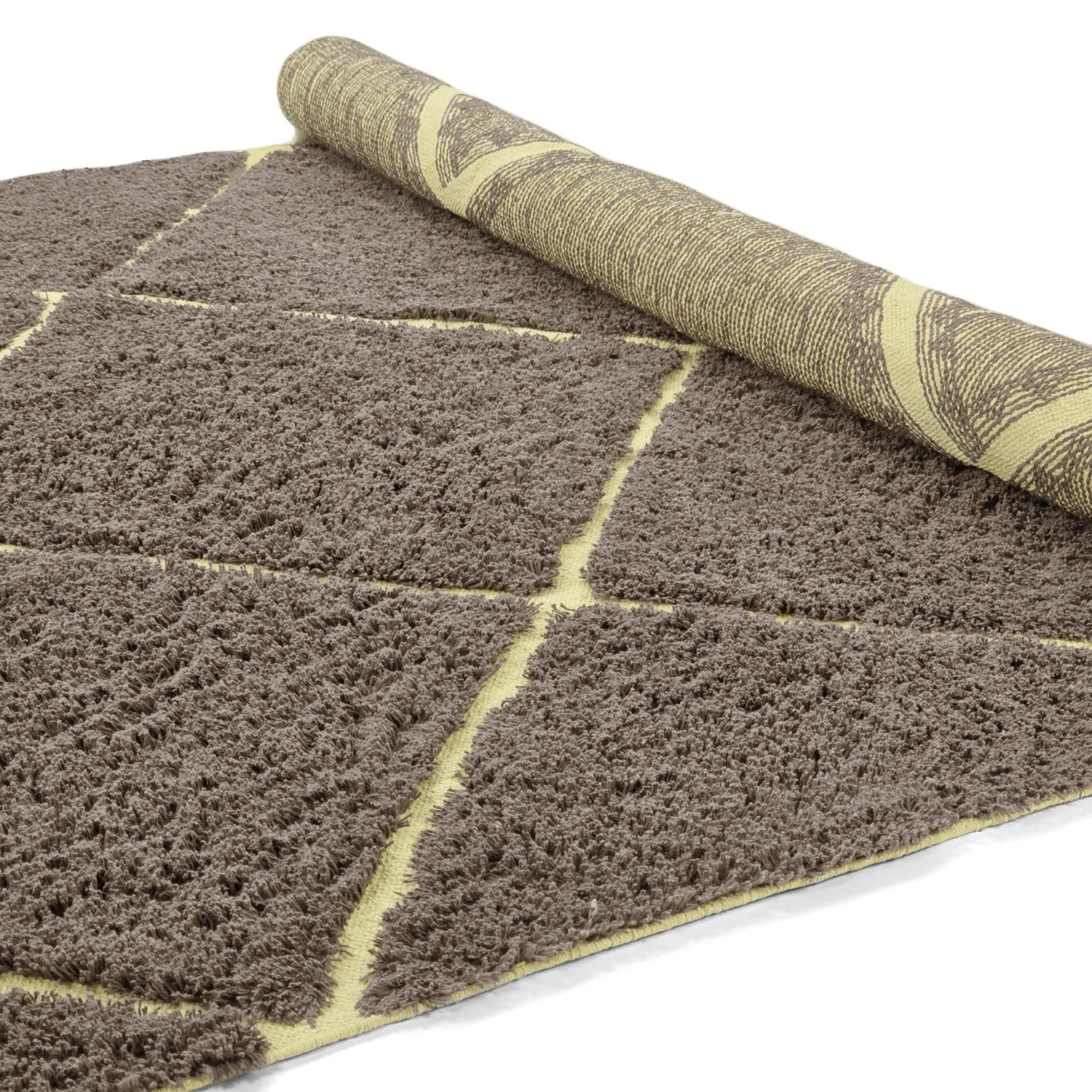 Tappeto A Pelo Lungo - Bellevue Natural Cotton Shaggy (marrone/giallo)