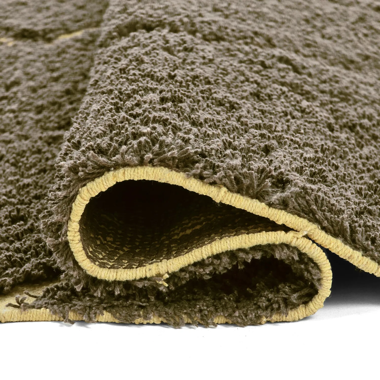 Tappeto A Pelo Lungo - Bellevue Natural Cotton Shaggy (marrone/giallo)