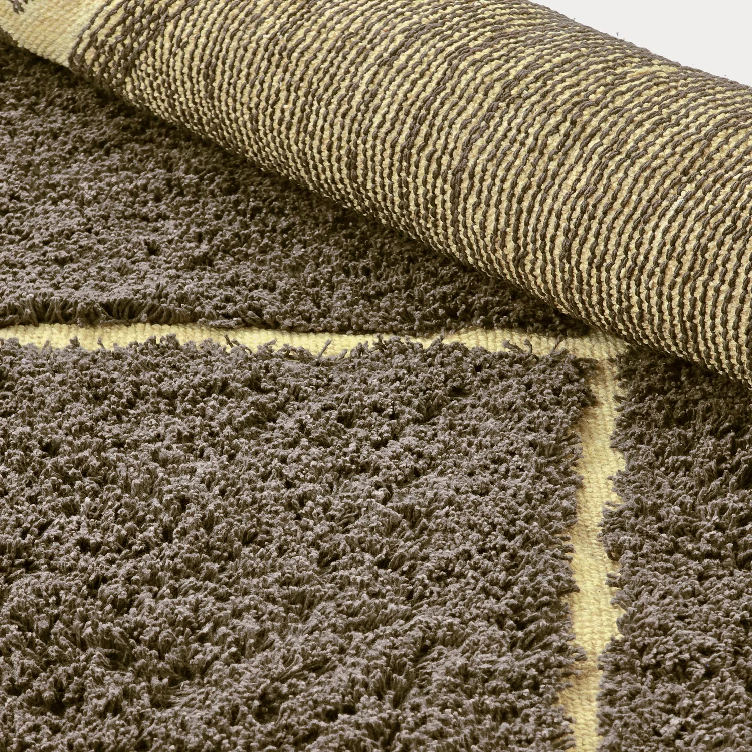 Tappeto A Pelo Lungo - Bellevue Natural Cotton Shaggy (marrone/giallo)