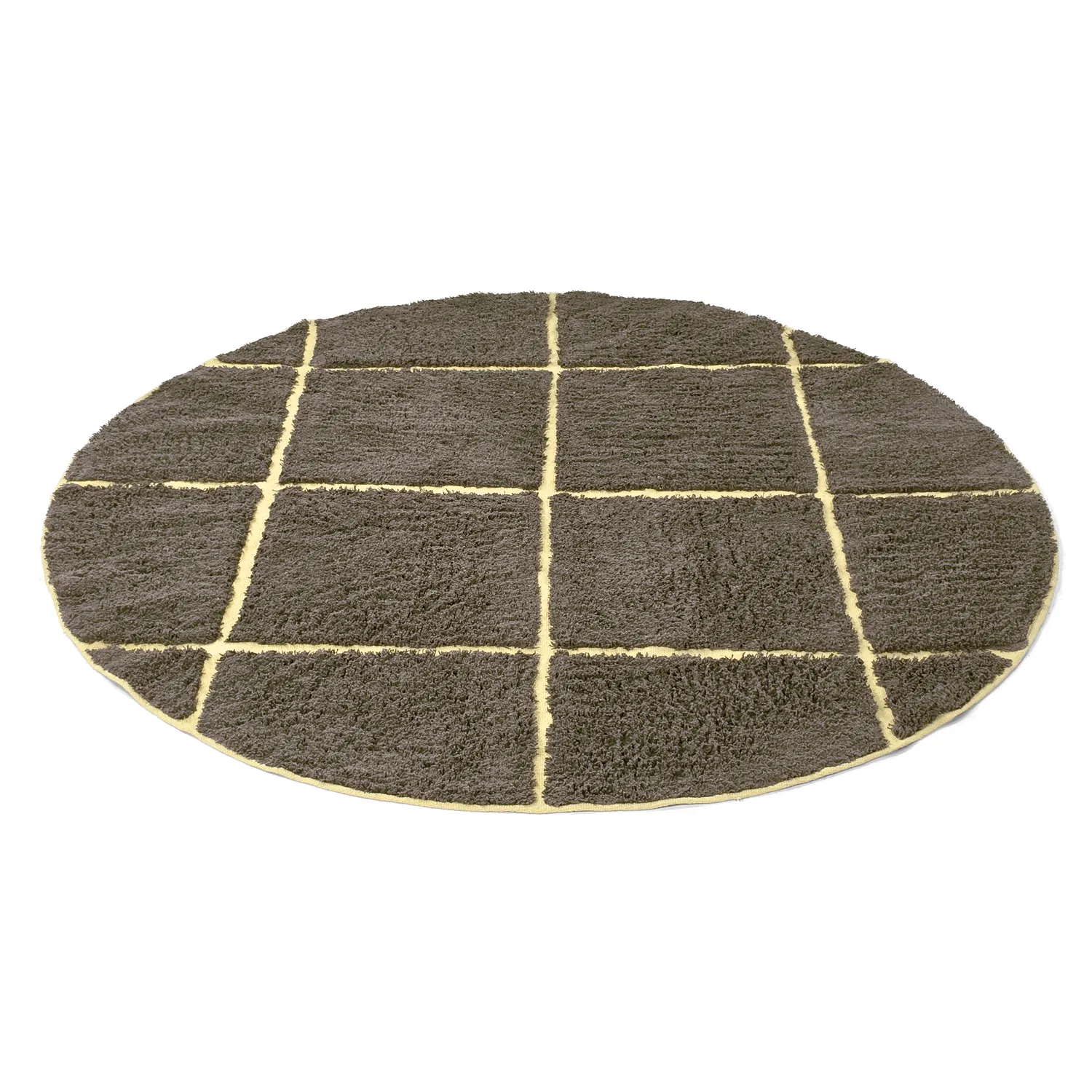 Tappeti rotondi - Bellevue Natural Cotton Shaggy (marrone/giallo)