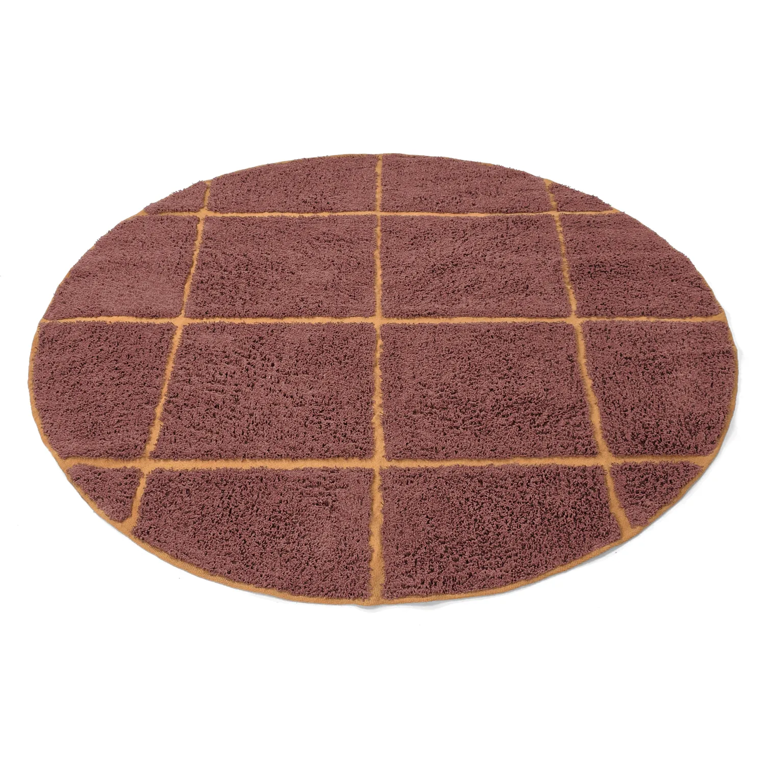 Tappeti rotondi - Bellevue Natural Cotton Shaggy (rosso/arancione)