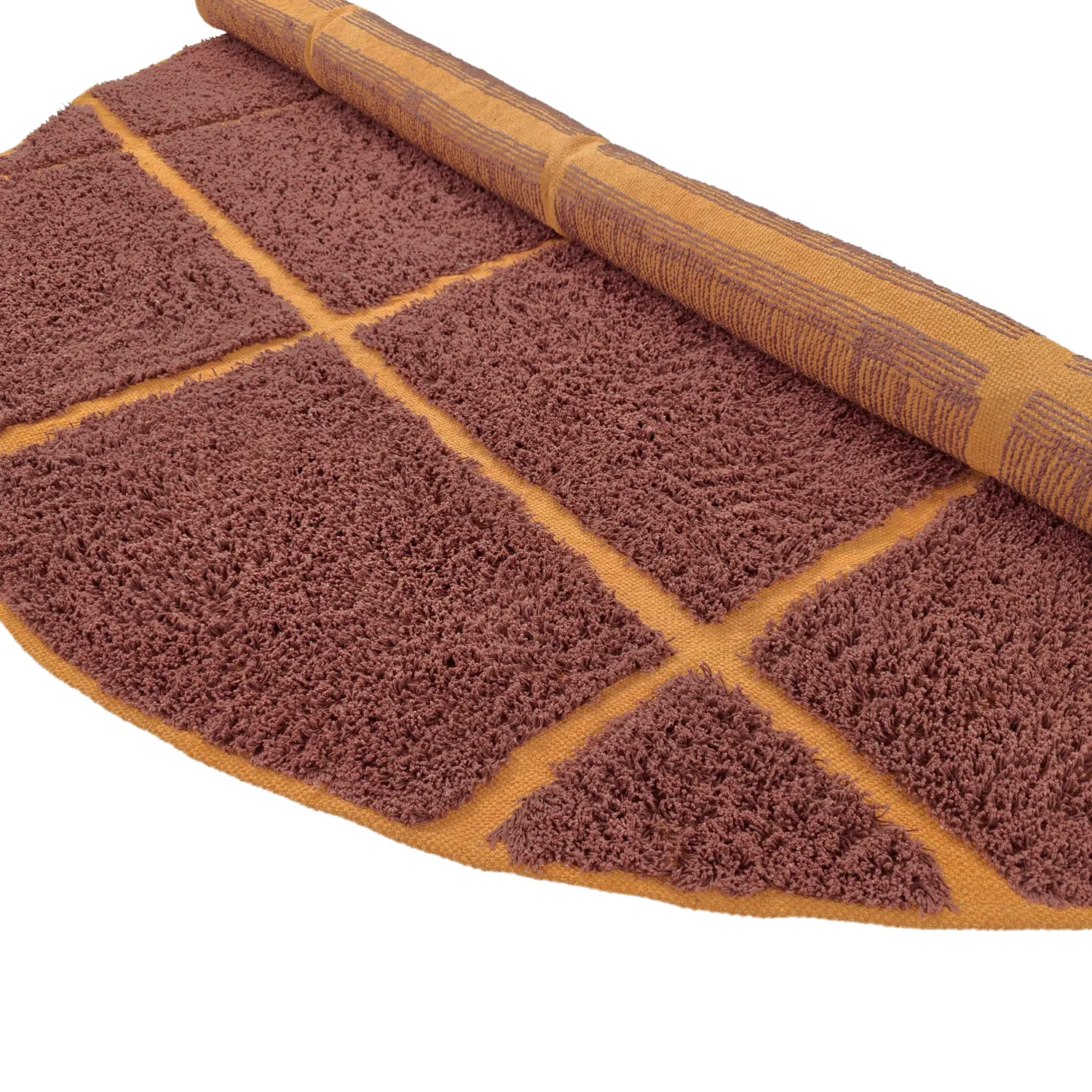 Tappeti rotondi - Bellevue Natural Cotton Shaggy (rosso/arancione)