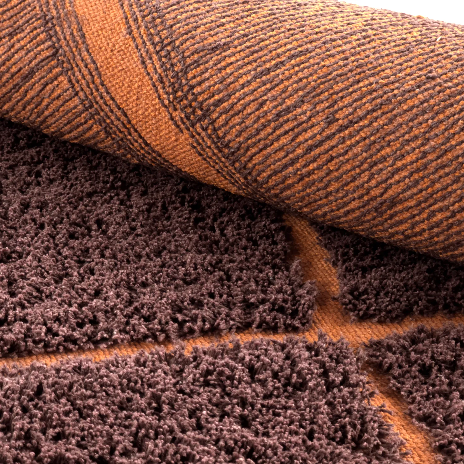 Tappeto A Pelo Lungo - Bellevue Natural Cotton Shaggy (rosso/arancione)