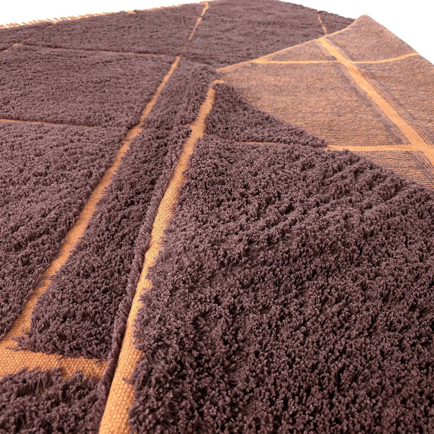Tappeto A Pelo Lungo - Bellevue Natural Cotton Shaggy (rosso/arancione)