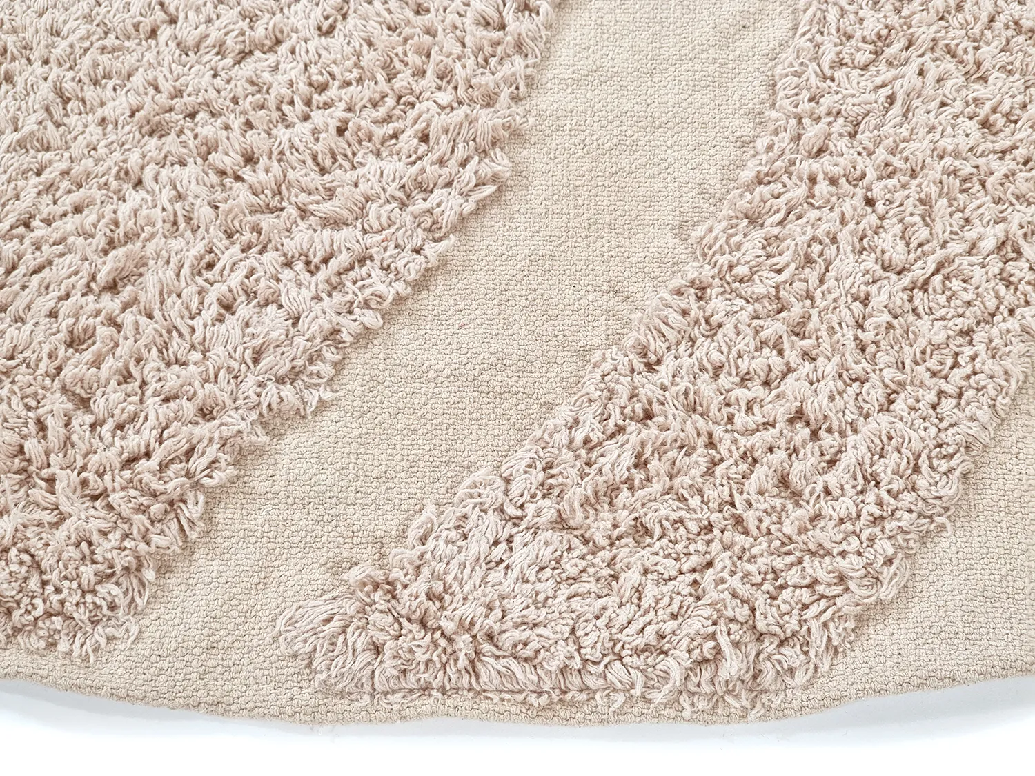 Tappeti rotondi - Bonnie Natural Cotton Shaggy (beige)