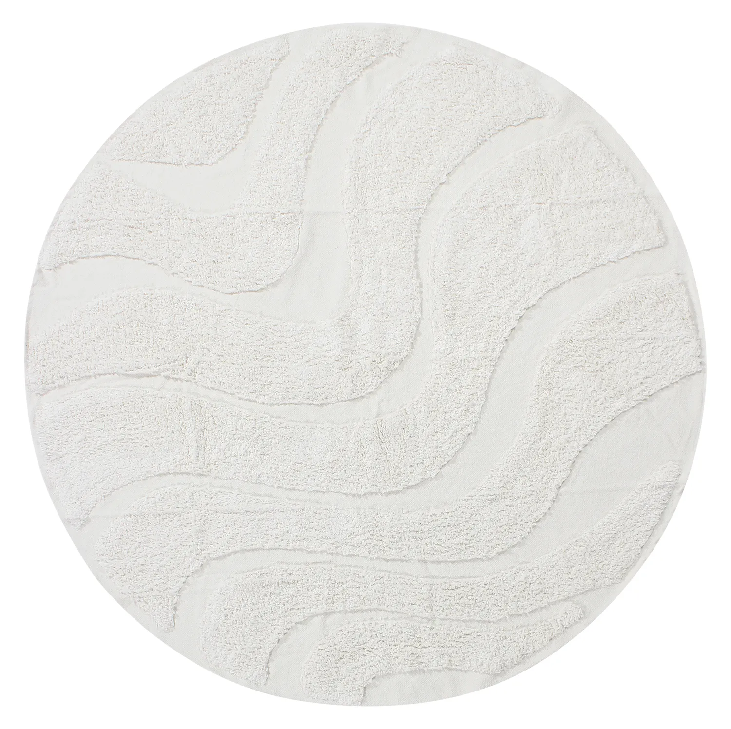 Tappeti rotondi - Bonnie Natural Cotton Shaggy (offwhite)