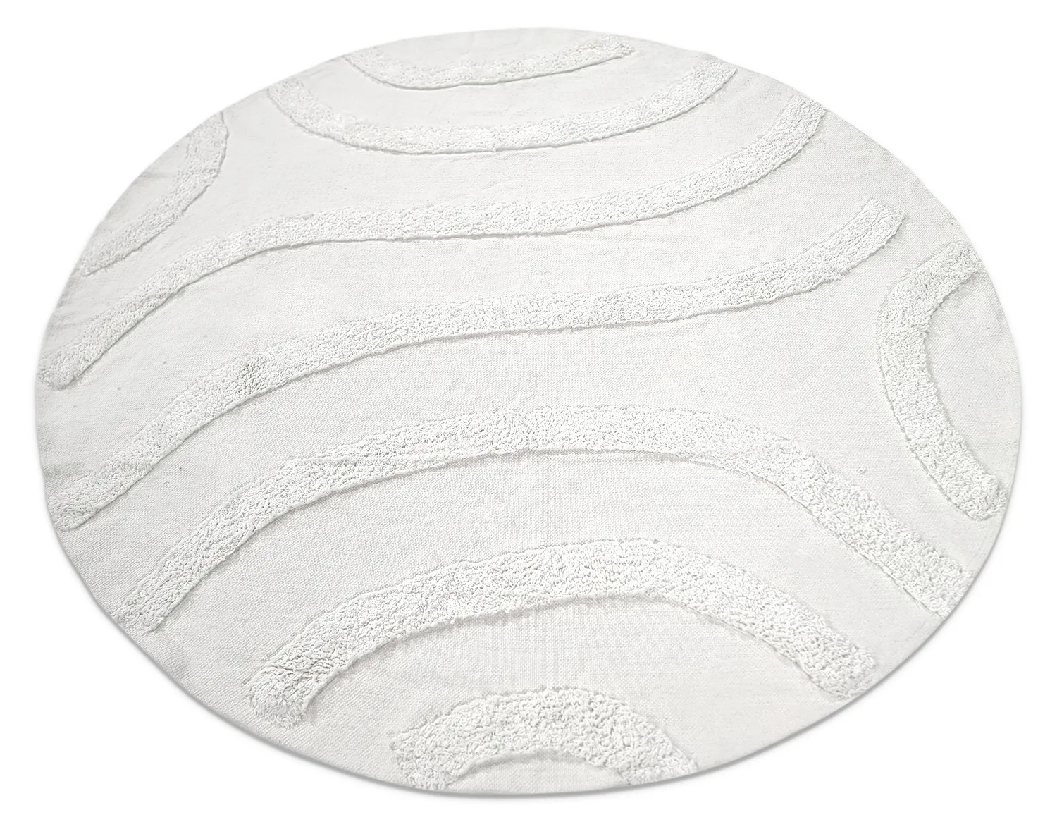 Tappeti rotondi - Bonnie Natural Cotton Shaggy (offwhite)