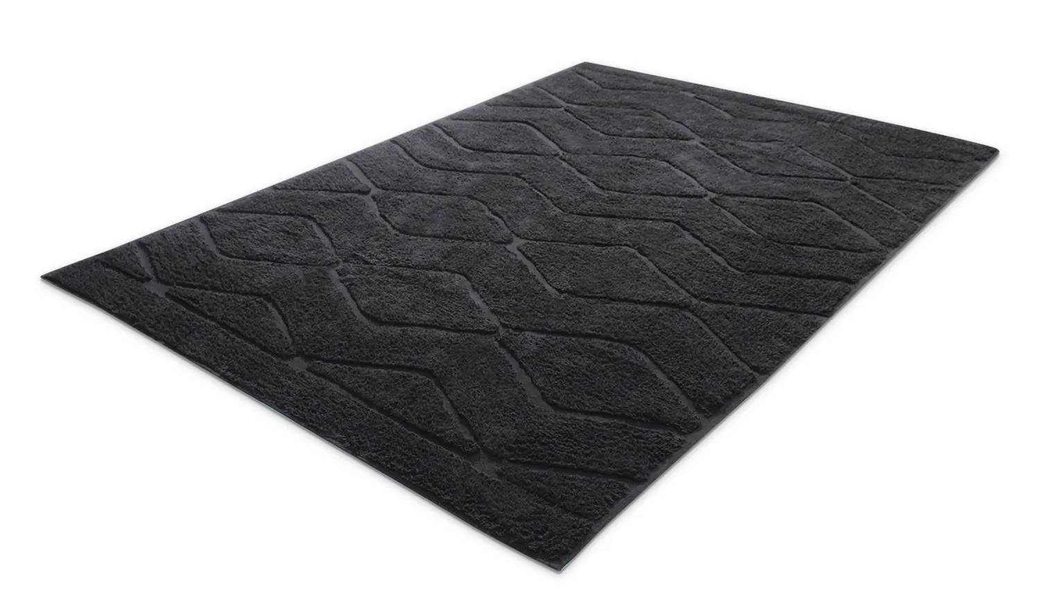 Tappeto A Pelo Lungo - Brynn Natural Cotton Shaggy (nero)