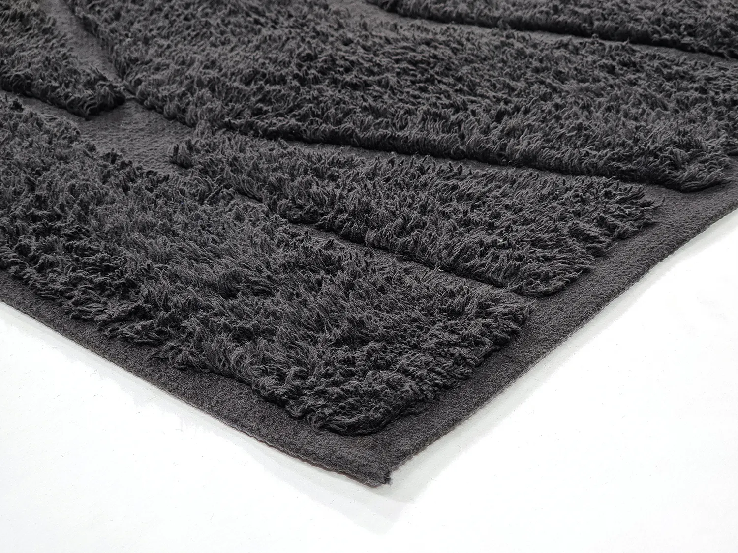 Tappeto A Pelo Lungo - Brynn Natural Cotton Shaggy (nero)