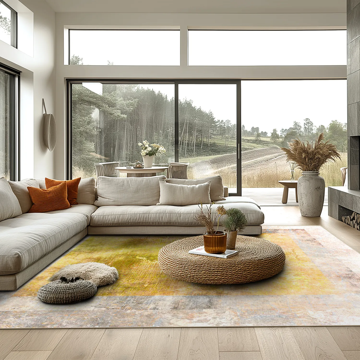 Tappeto Wilton - Budoni (grigio/beige/giallo)
