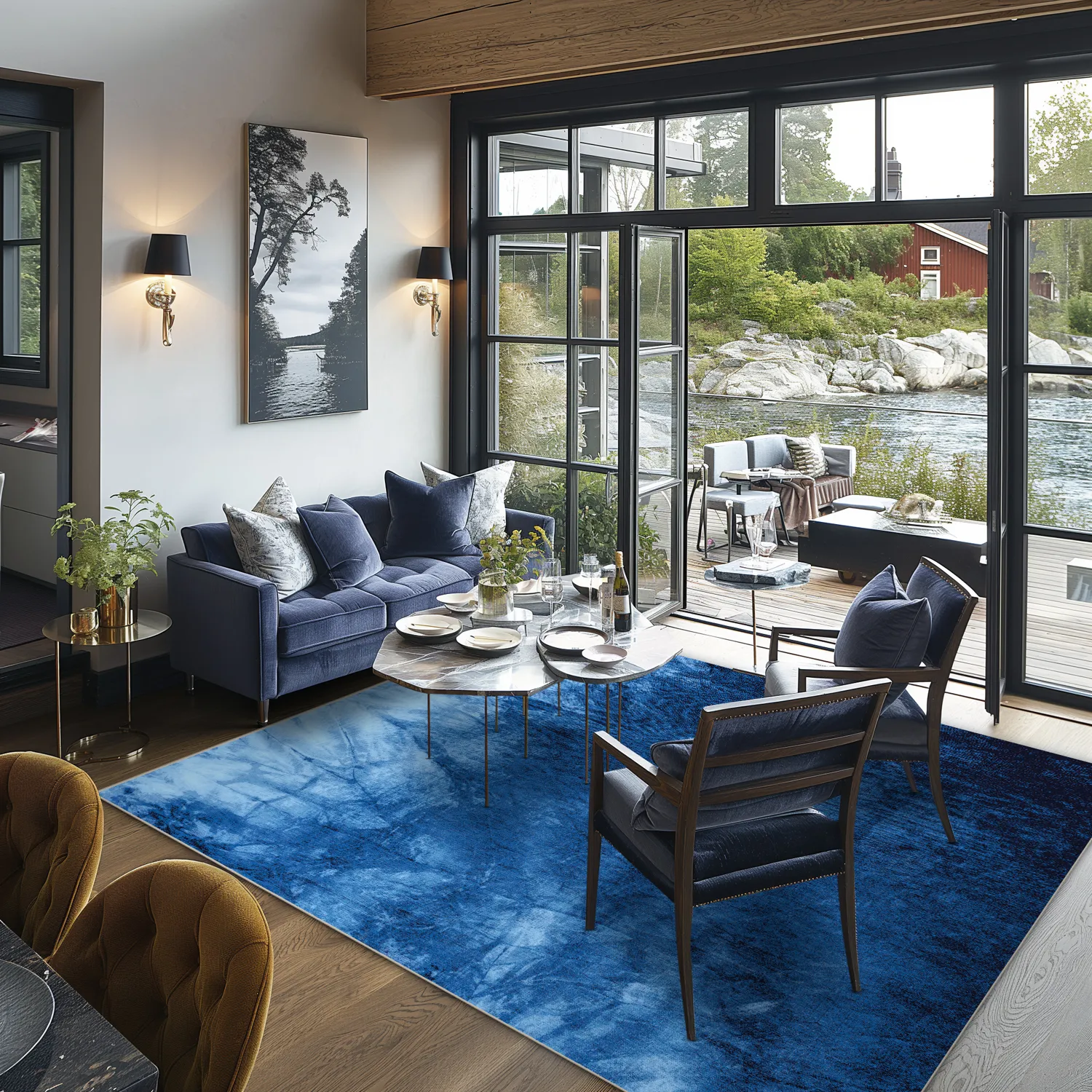 Tappeto Wilton - Cargese (blu)