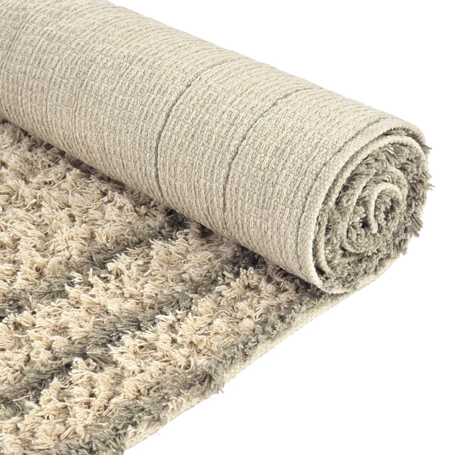 Tappeto A Pelo Lungo - Cataya Natural Cotton Shaggy (beige/tortora)