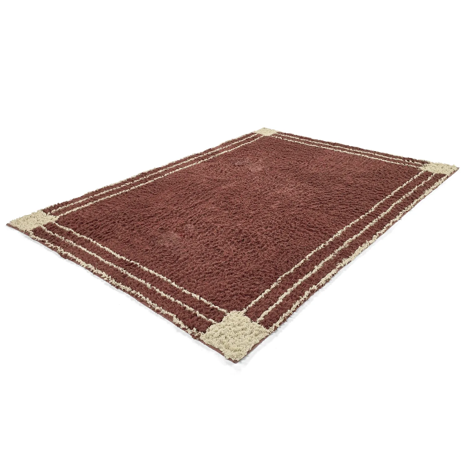 Tappeto A Pelo Lungo - Cataya Natural Cotton Shaggy (marrone/beige)
