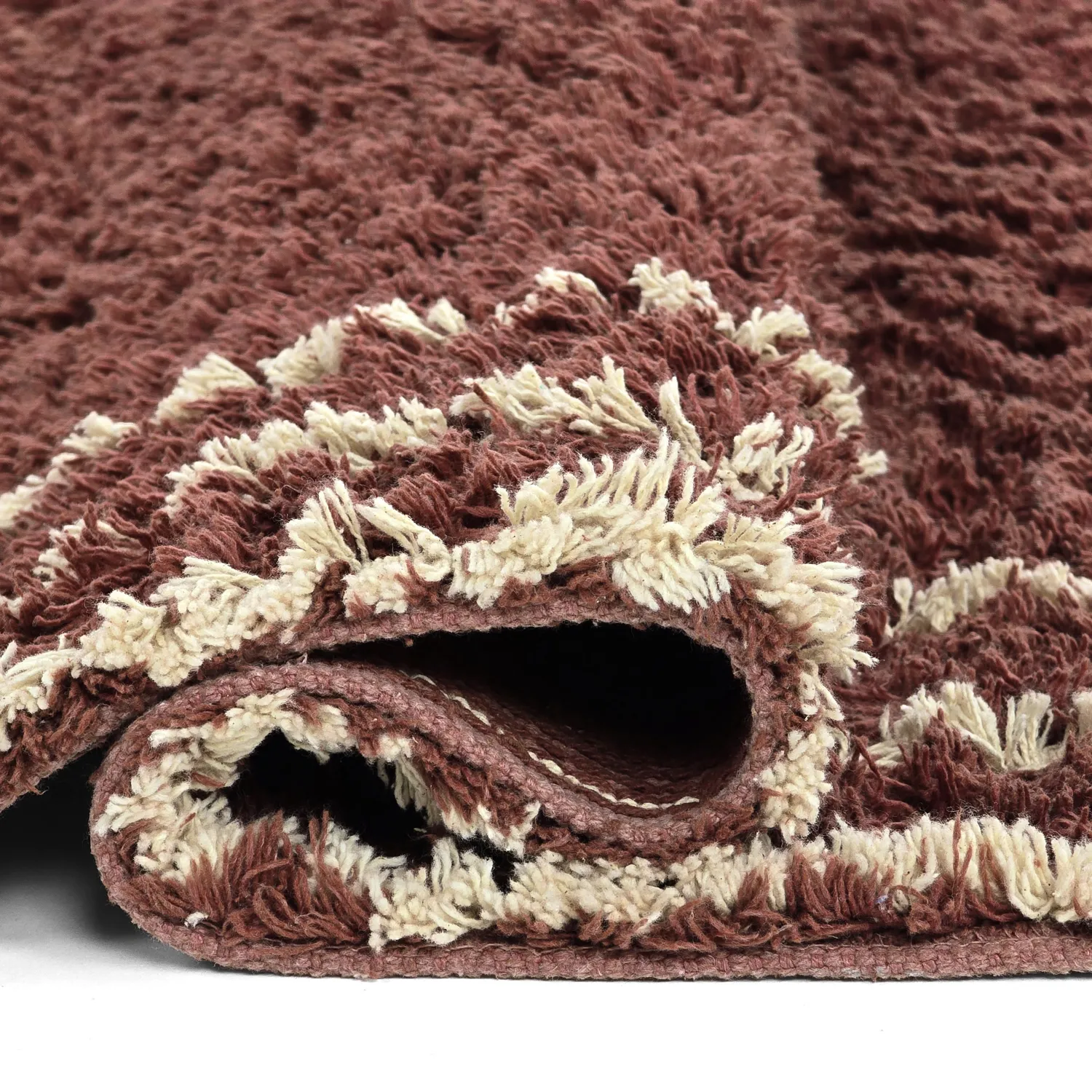 Tappeto A Pelo Lungo - Cataya Natural Cotton Shaggy (marrone/beige)
