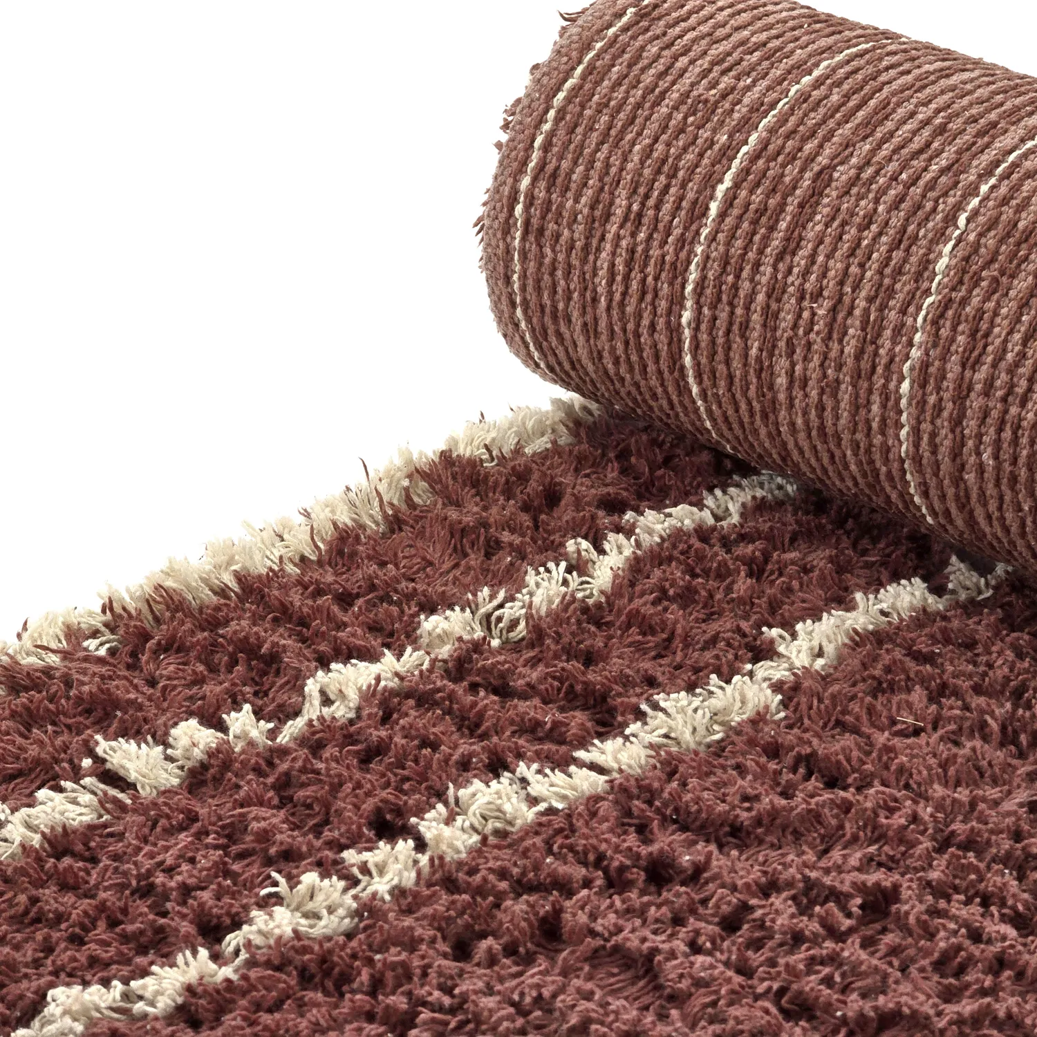 Tappeto A Pelo Lungo - Cataya Natural Cotton Shaggy (marrone/beige)