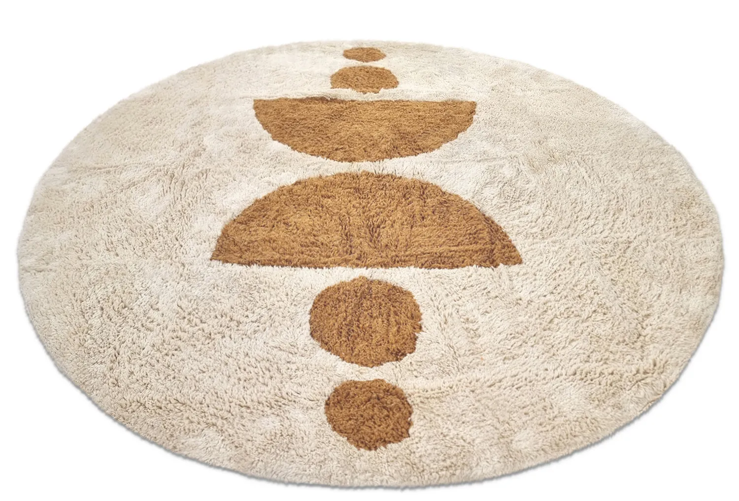 Tappeti rotondi - Cervia Natural Cotton Shaggy (beige)