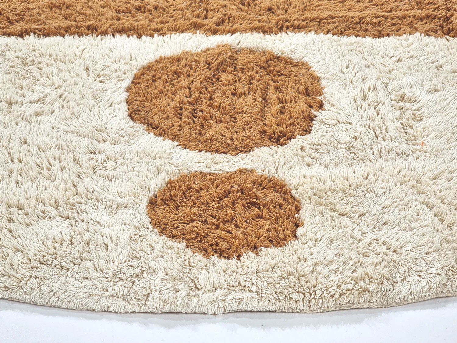 Tappeti rotondi - Cervia Natural Cotton Shaggy (beige)