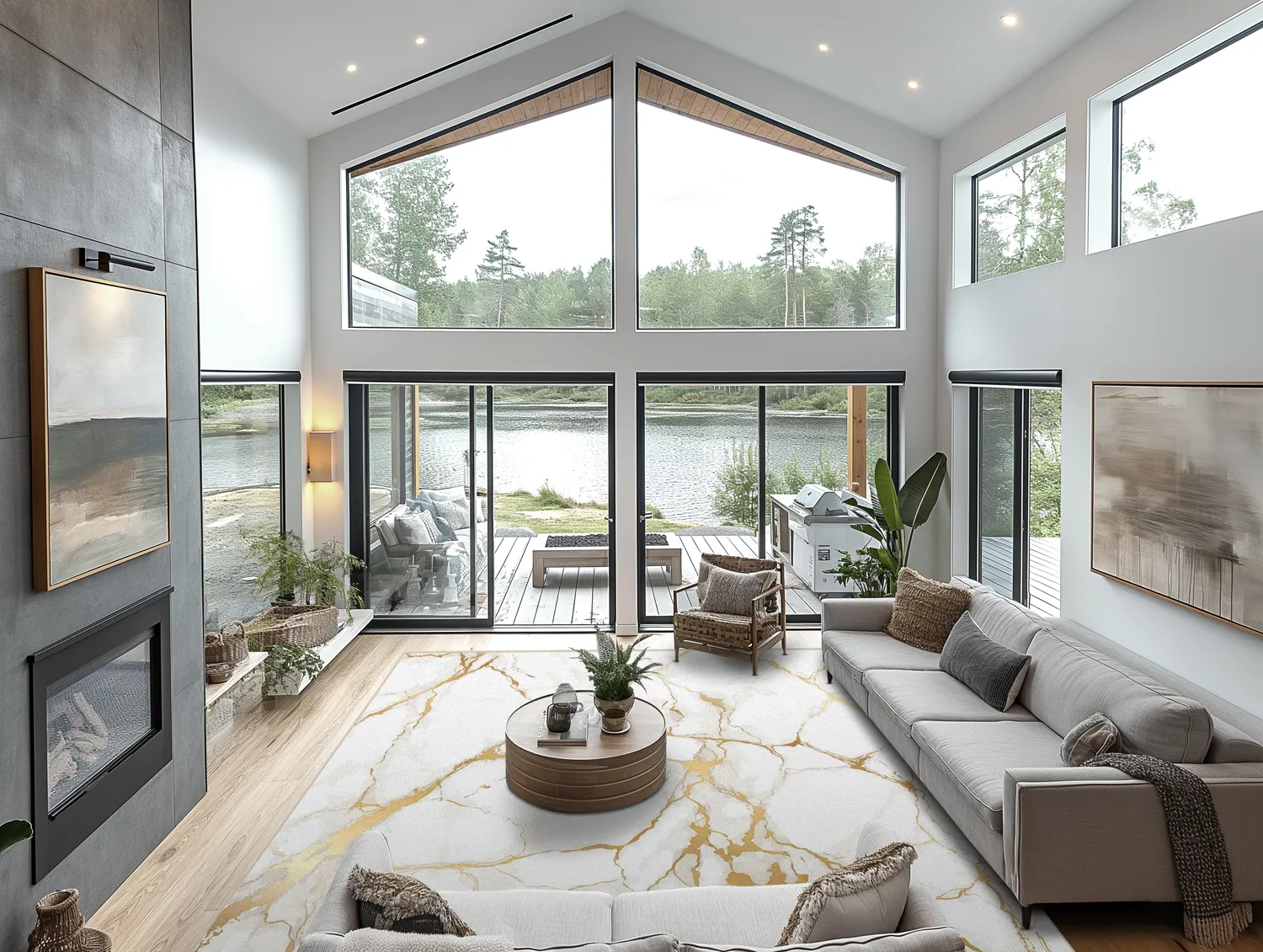 Tappeto Wilton - Cesina (stone/bianco/oro)