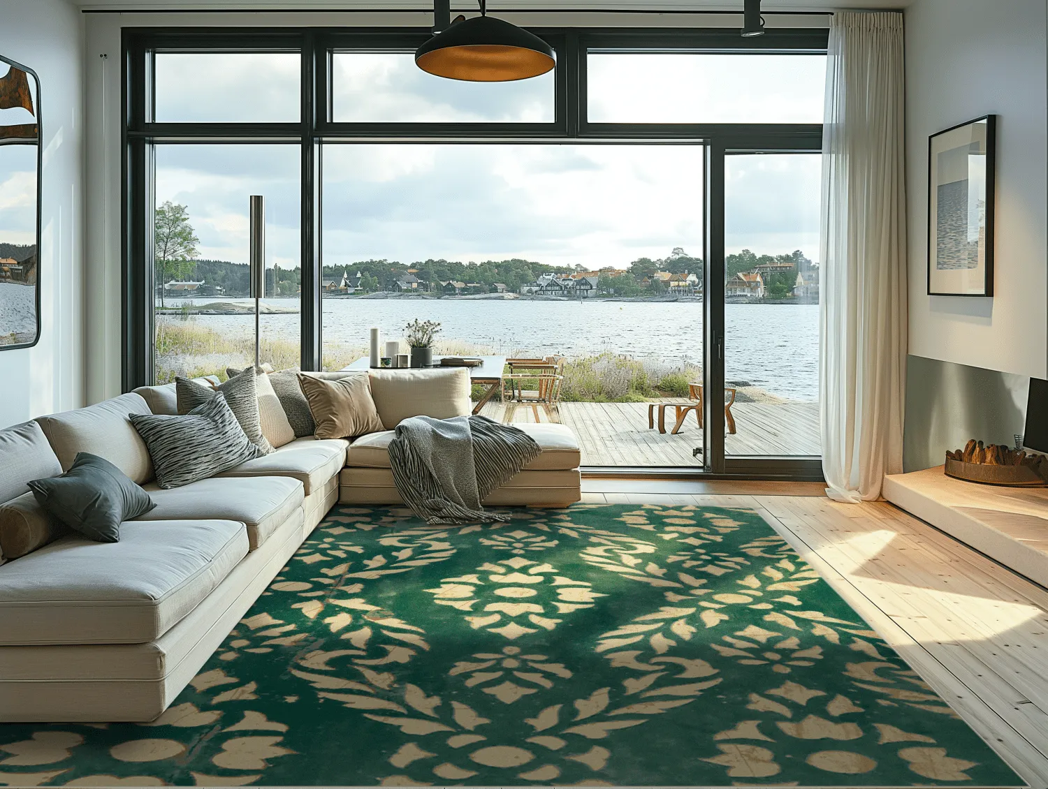 Tappeto Wilton - Circe (verde/oro)