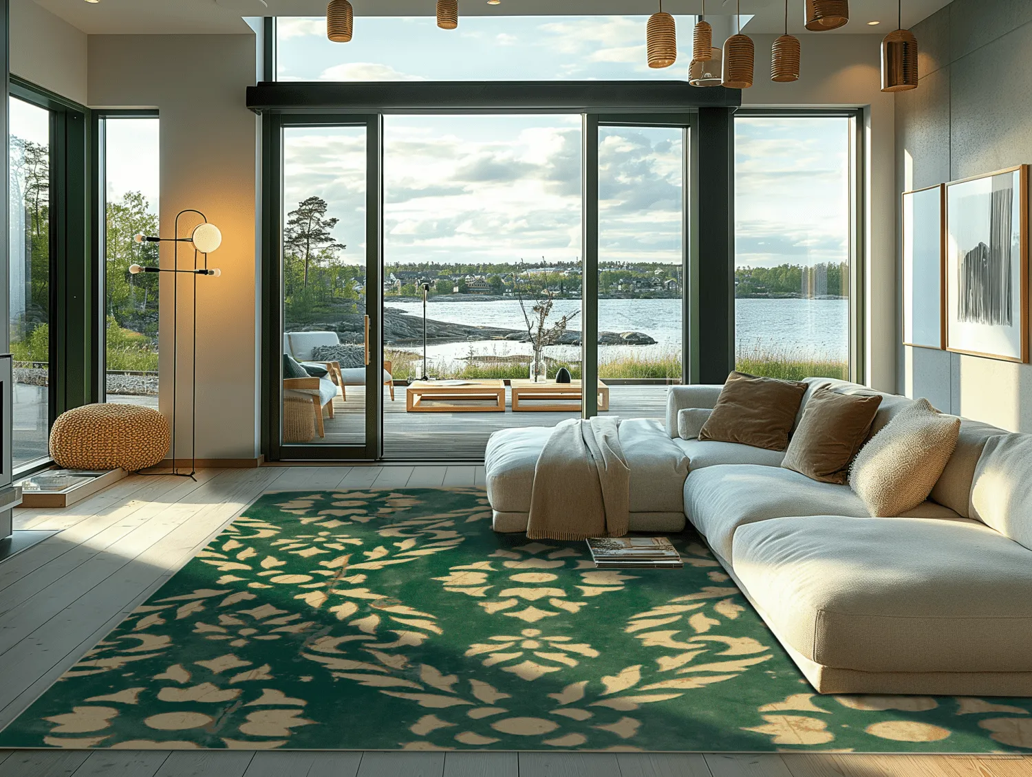 Tappeto Wilton - Circe (verde/oro)