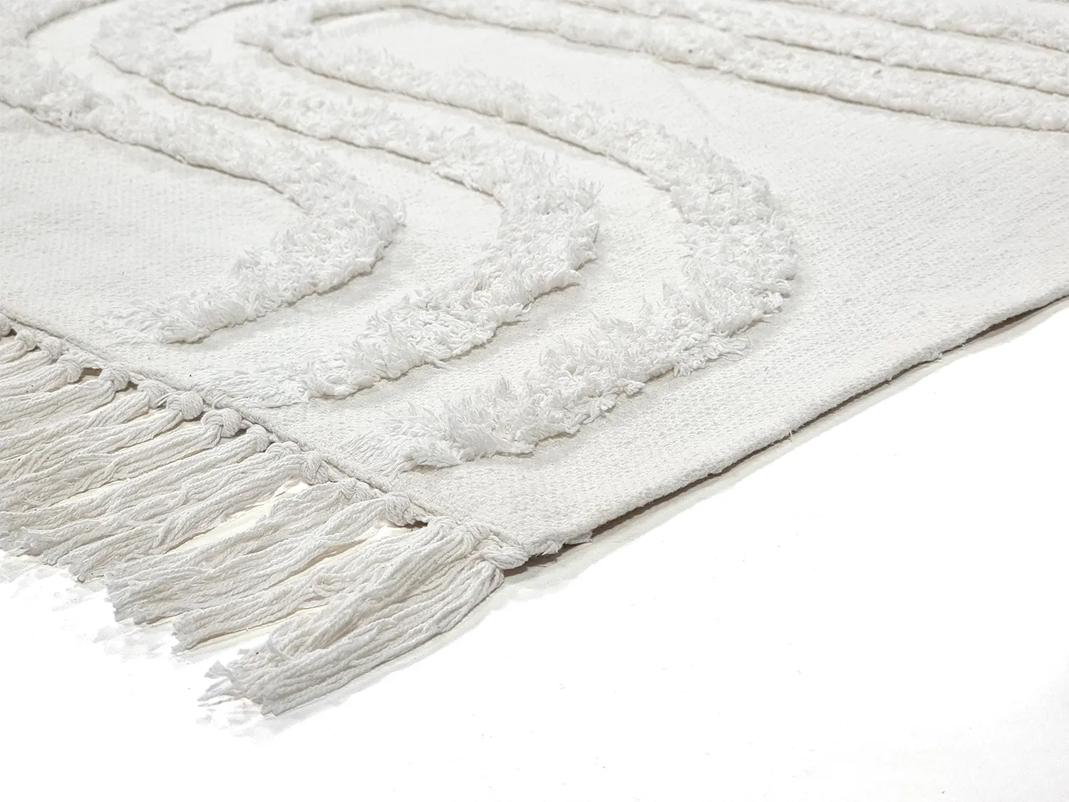 Tappeto A Pelo Lungo - Como Natural Cotton Shaggy (offwhite)