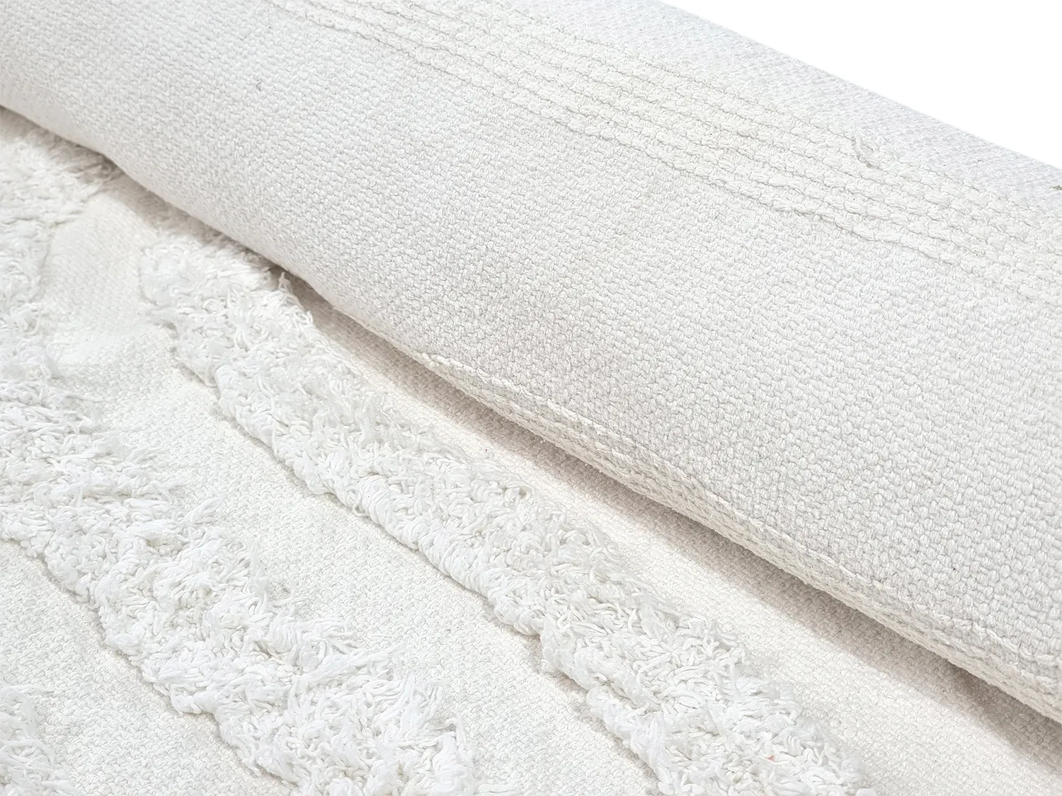 Tappeto A Pelo Lungo - Como Natural Cotton Shaggy (offwhite)