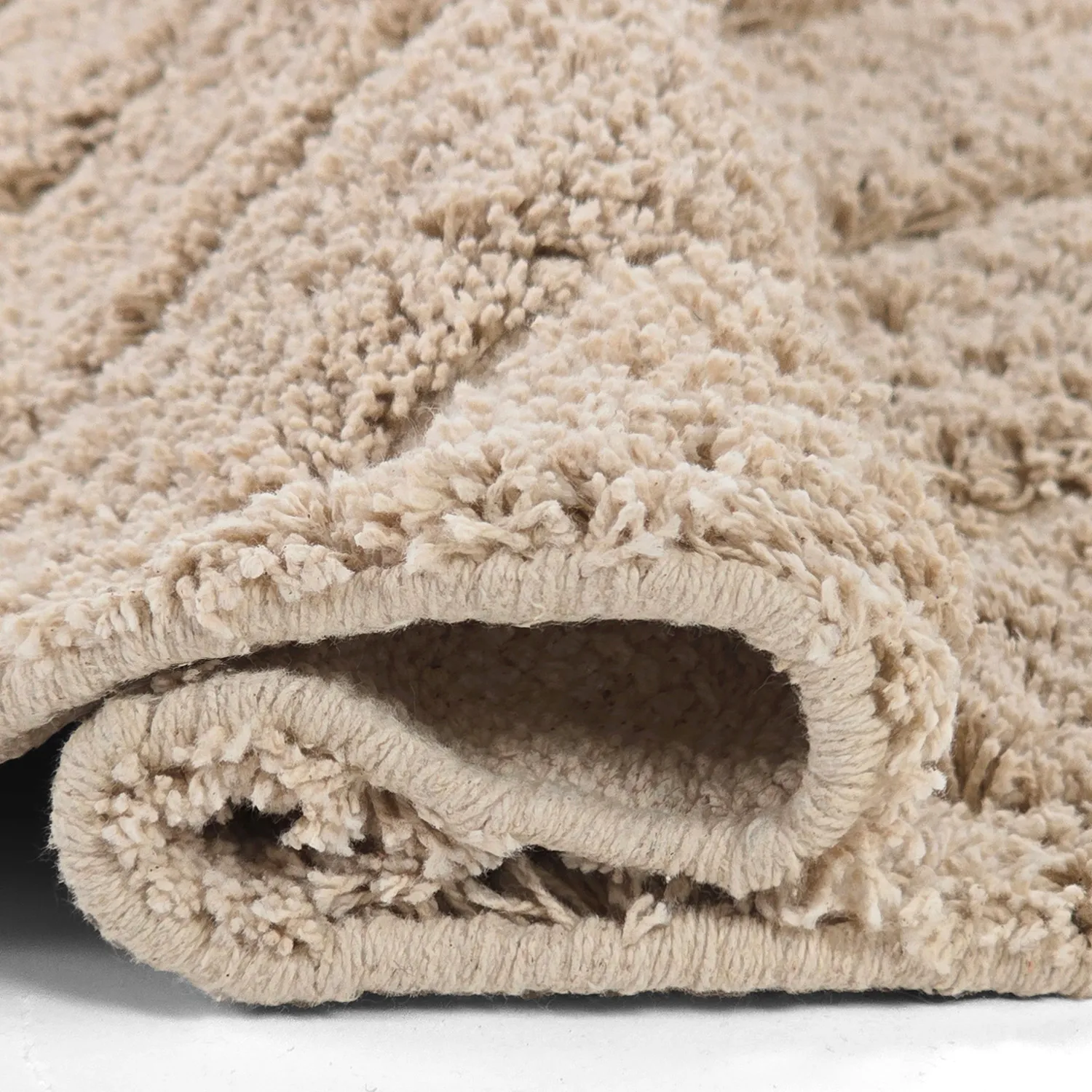 Tappeto A Pelo Lungo - Conara Natural Cotton Shaggy (beige)
