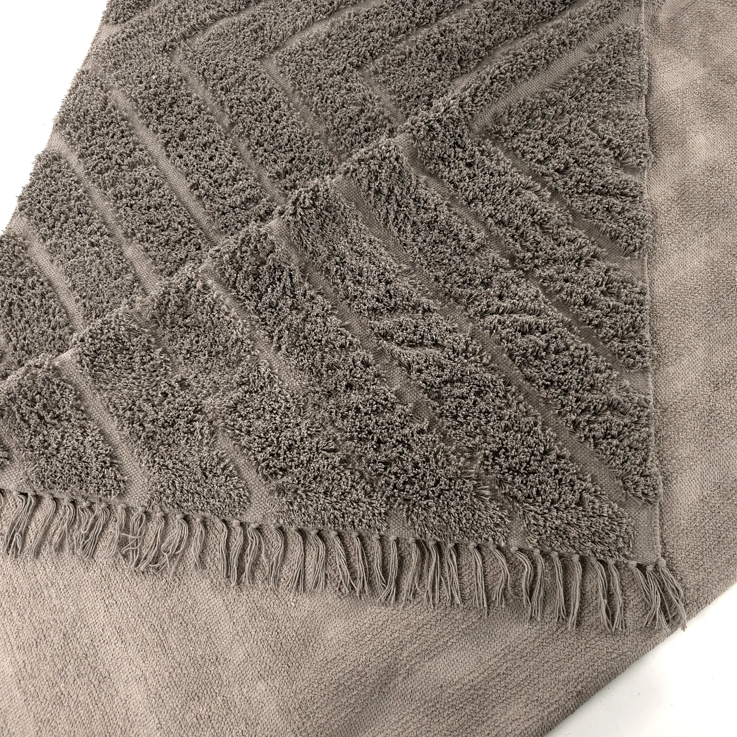 Tappeto A Pelo Lungo - Conara Natural Cotton Shaggy (tortora)