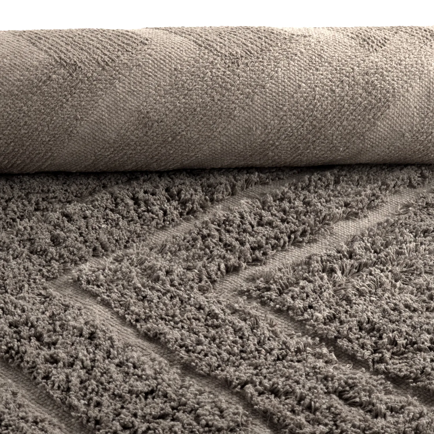 Tappeto A Pelo Lungo - Conara Natural Cotton Shaggy (tortora)