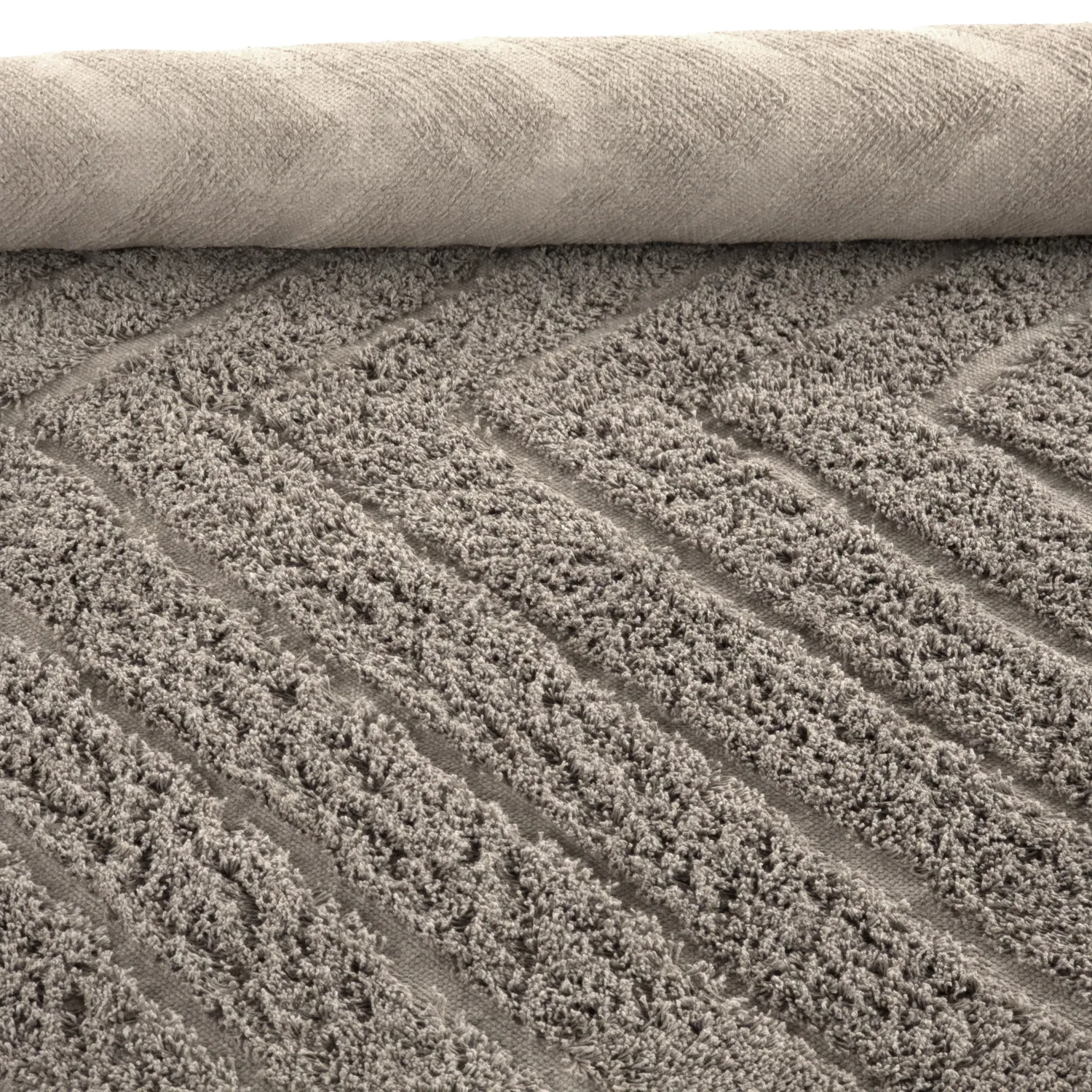 Tappeto A Pelo Lungo - Conara Natural Cotton Shaggy (tortora)