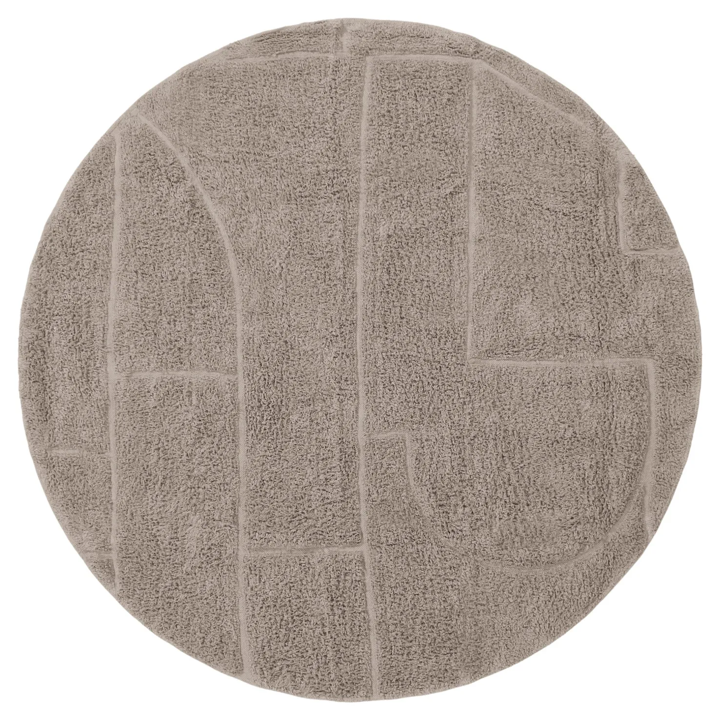 Tappeti rotondi - Cremona Natural Cotton Shaggy (tortora)