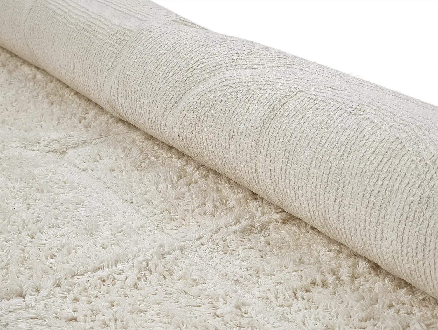 Tappeti rotondi - Cremona Natural Cotton Shaggy (offwhite)