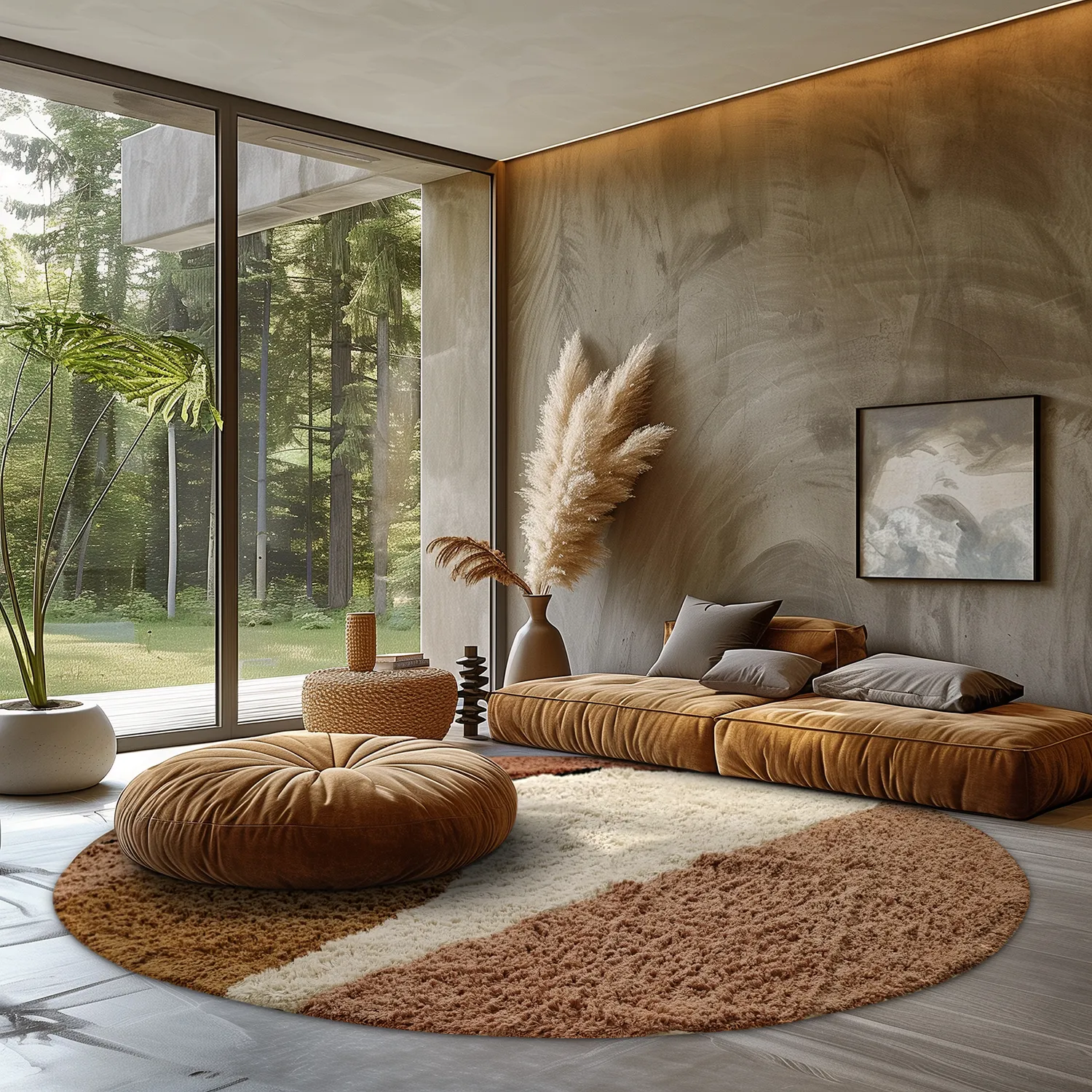 Tappeti rotondi - Donostia Natural Cotton Shaggy (multi)
