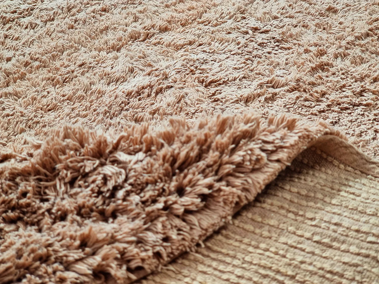 Tappeti rotondi - Ebba Natural Cotton Shaggy (marrone)