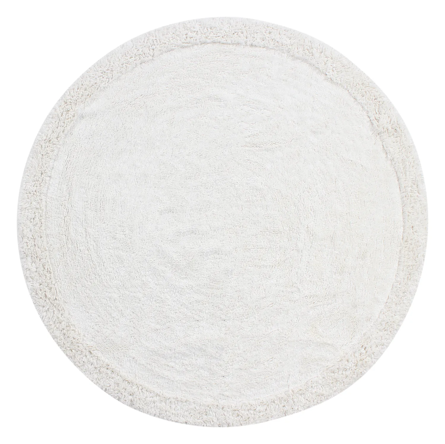 Tappeti rotondi - Ebba Natural Cotton Shaggy (offwhite)