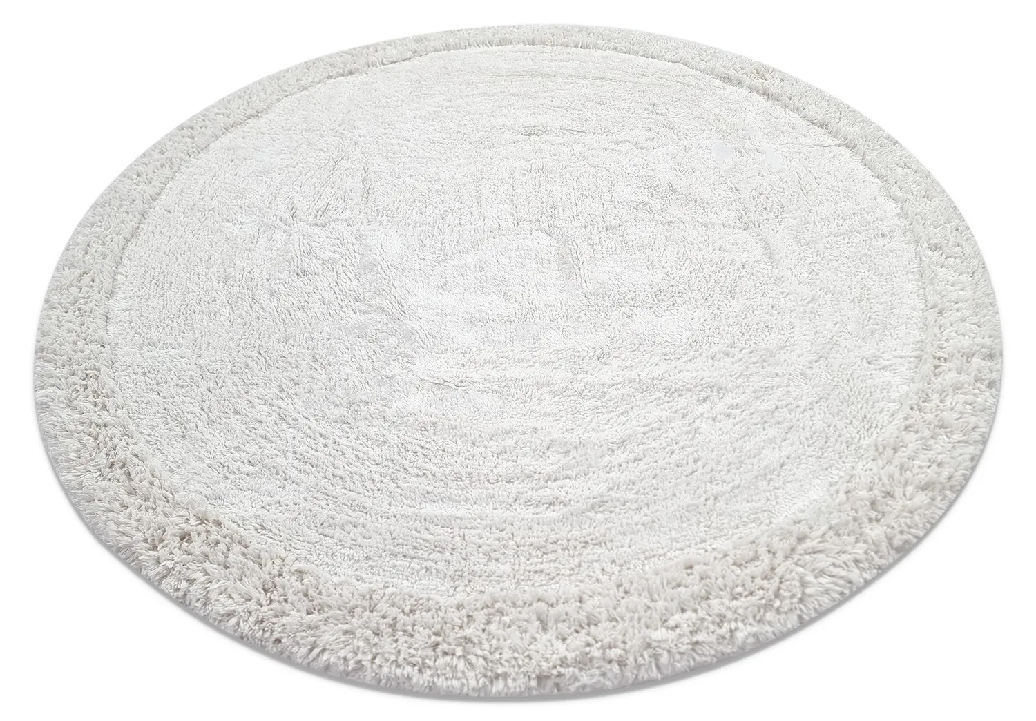 Tappeti rotondi - Ebba Natural Cotton Shaggy (offwhite)