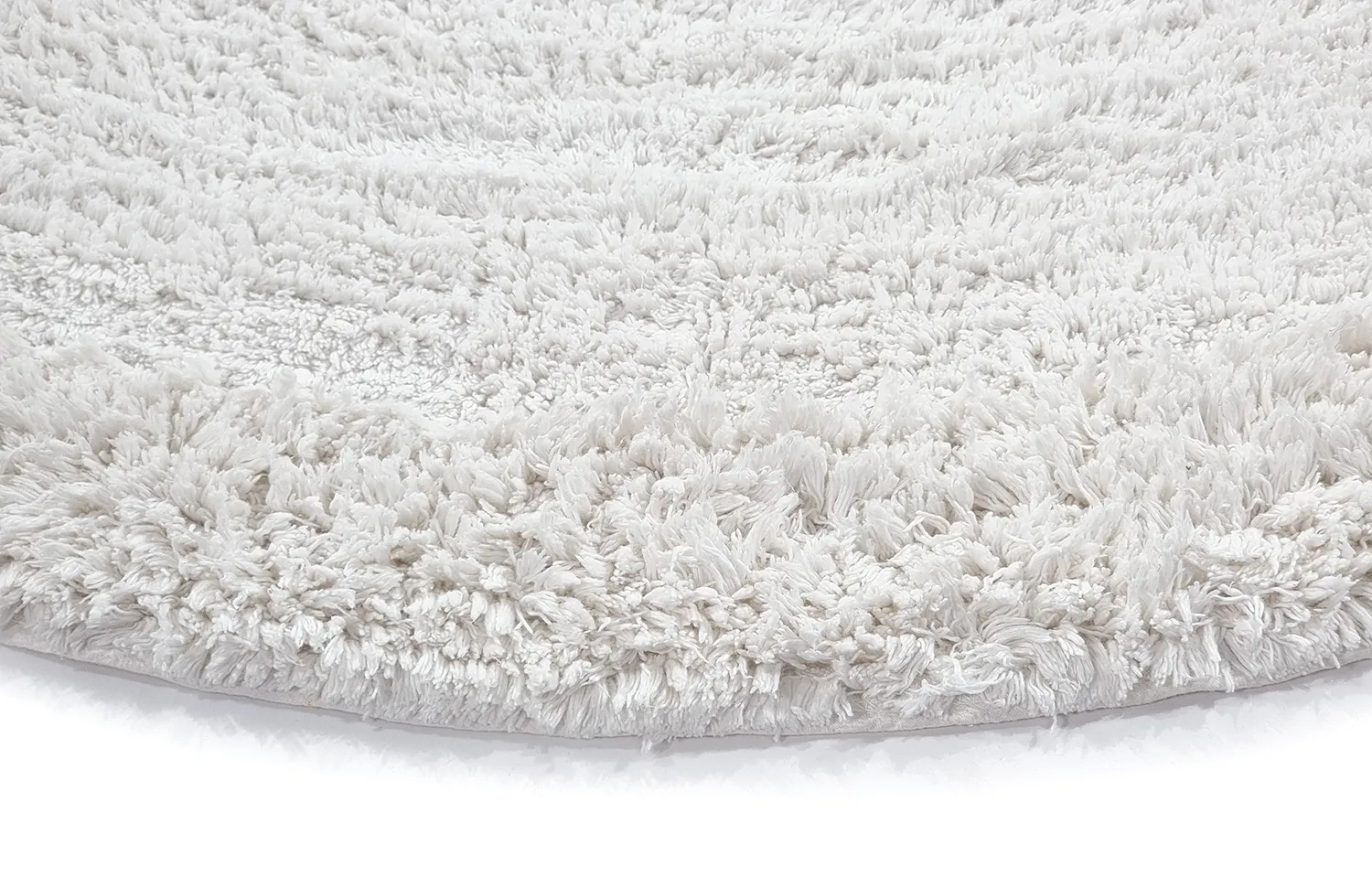 Tappeti rotondi - Ebba Natural Cotton Shaggy (offwhite)