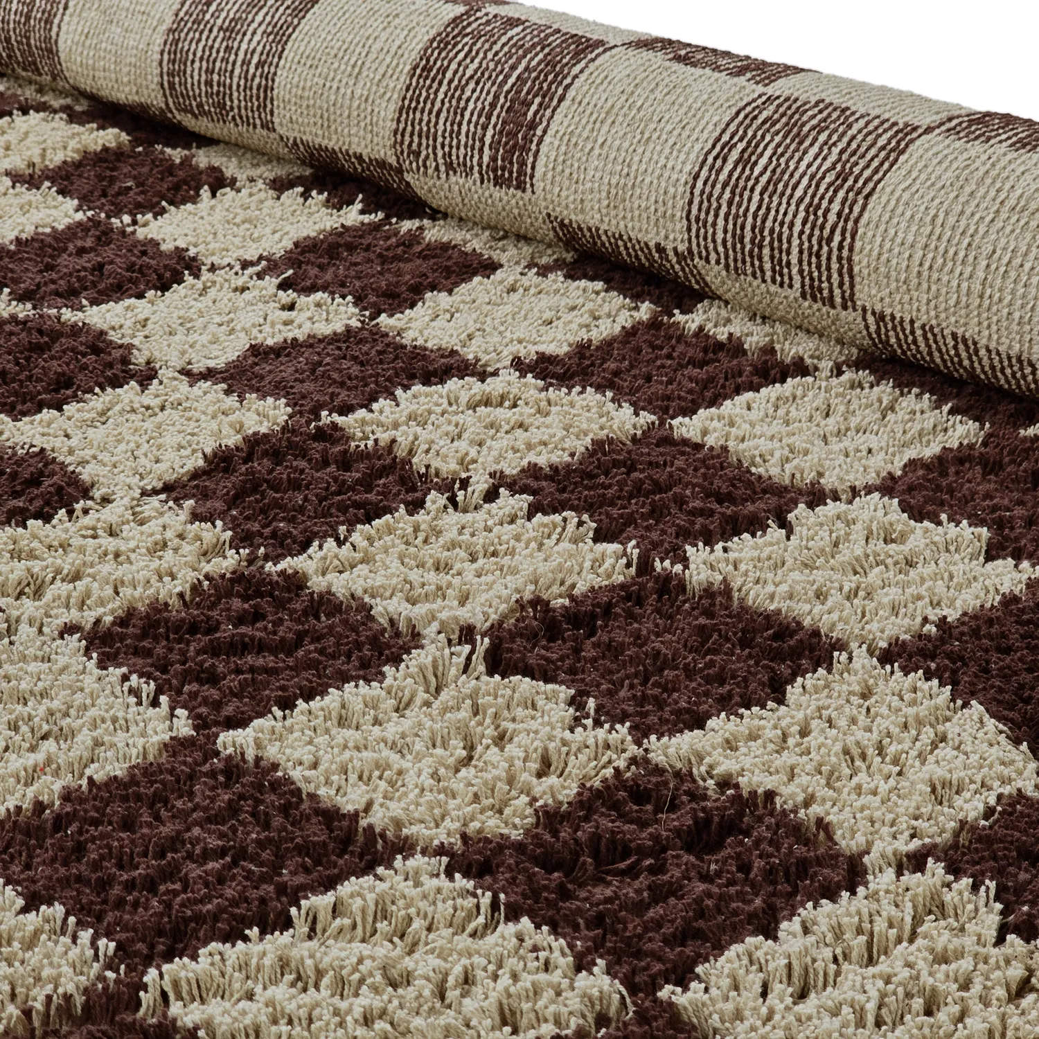Tappeto A Pelo Lungo - Elsey Natural Cotton Shaggy (beige/marrone)